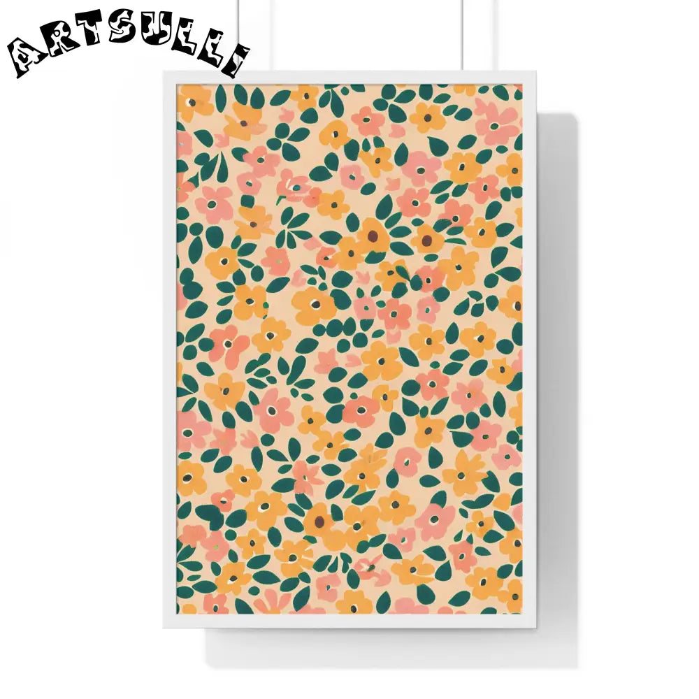 JAKKOUTTHEBXX Framed Floral Pattern Poster 2025