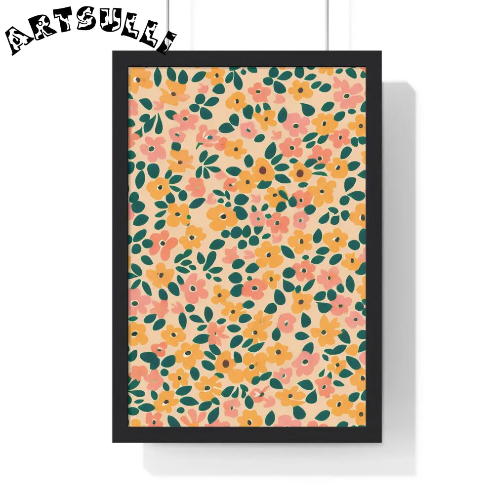 JAKKOUTTHEBXX Framed Floral Pattern Poster 2025