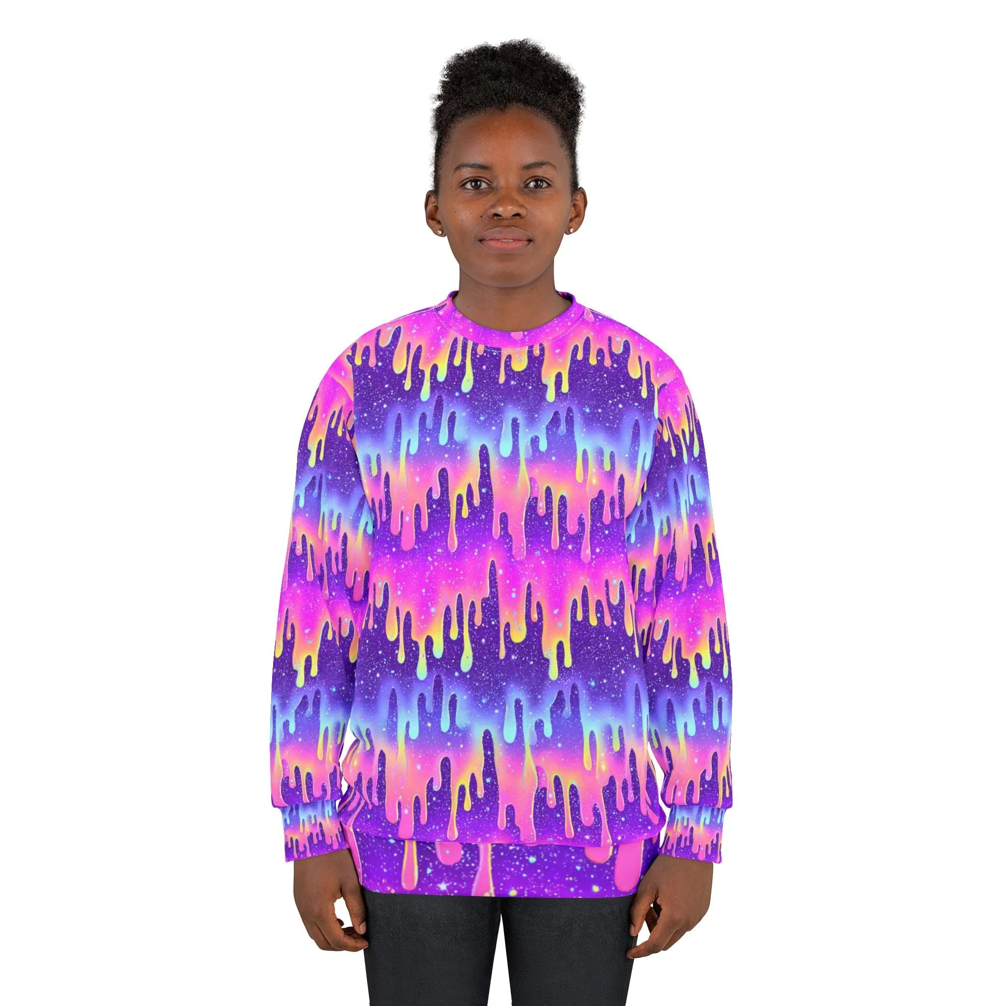 JAKKOUTTHEBXX Galaxy Paint Drip Sweatshirt 2025