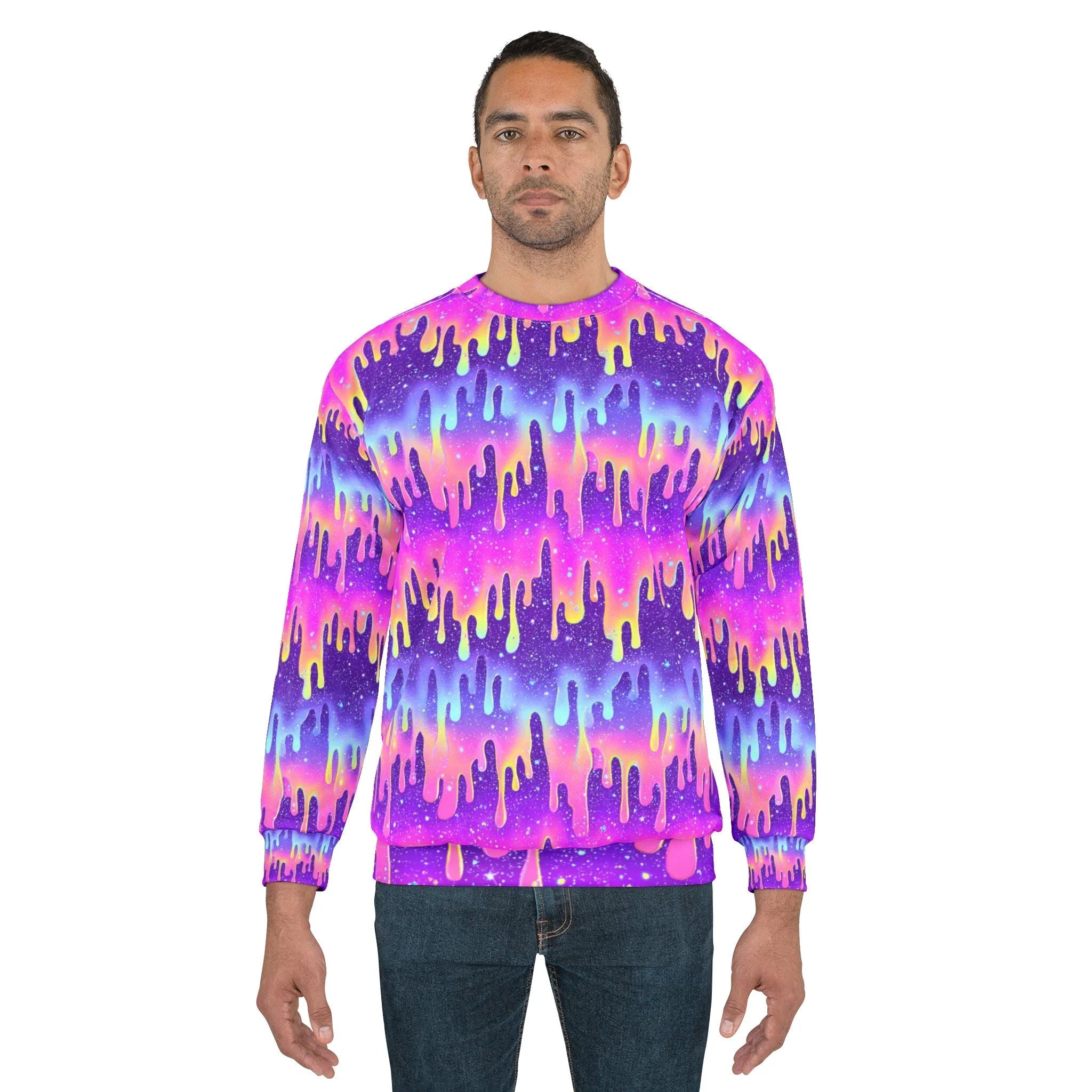 JAKKOUTTHEBXX Galaxy Paint Drip Sweatshirt 2025
