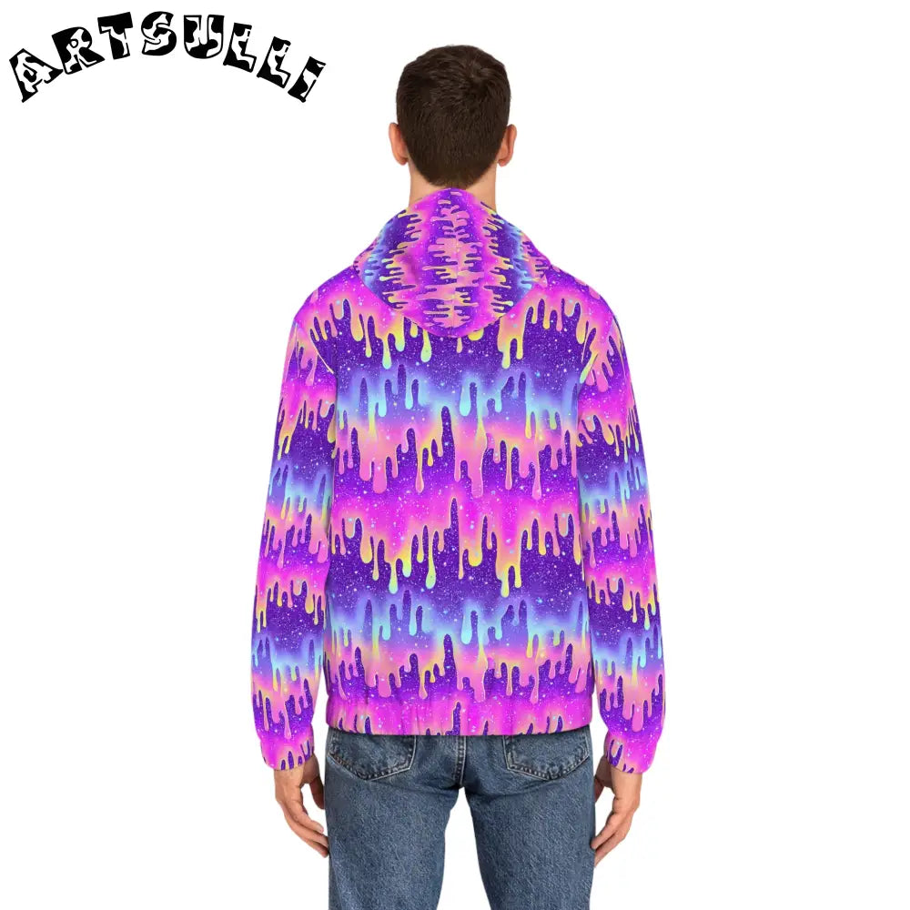 Galaxy Paint Drip Zip Hoodie, Artsulli - Art is Long, Life is Short, All Over Prints, , , , , , , 