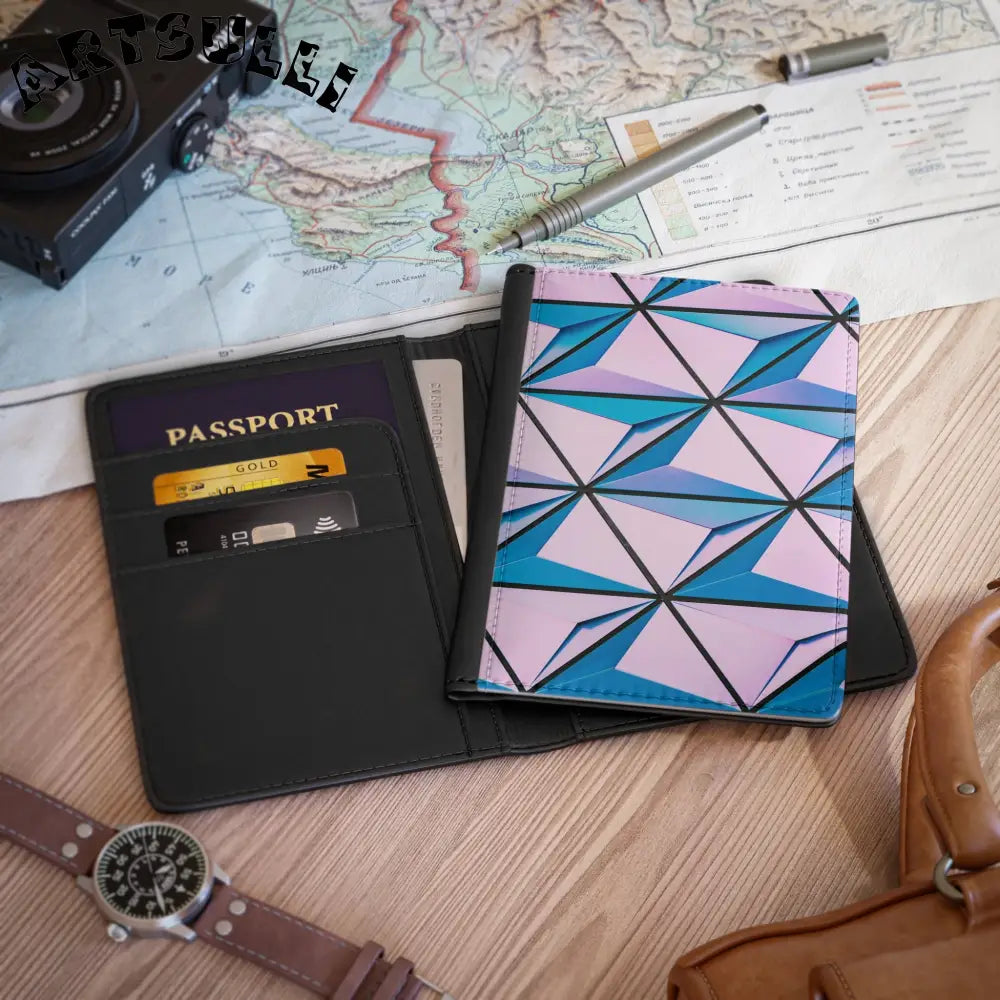 Geometric Pattern Passport Cover, Artsulli - Art is Long, Life is Short, Accessories, , , , , , , 