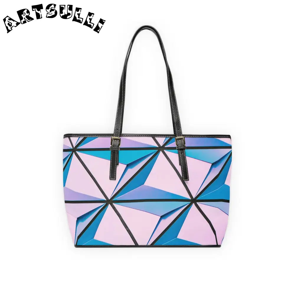 Geometric Pattern PU Leather Shoulder Bag, Artsulli - Art is Long, Life is Short, Bags, , , , , , , 