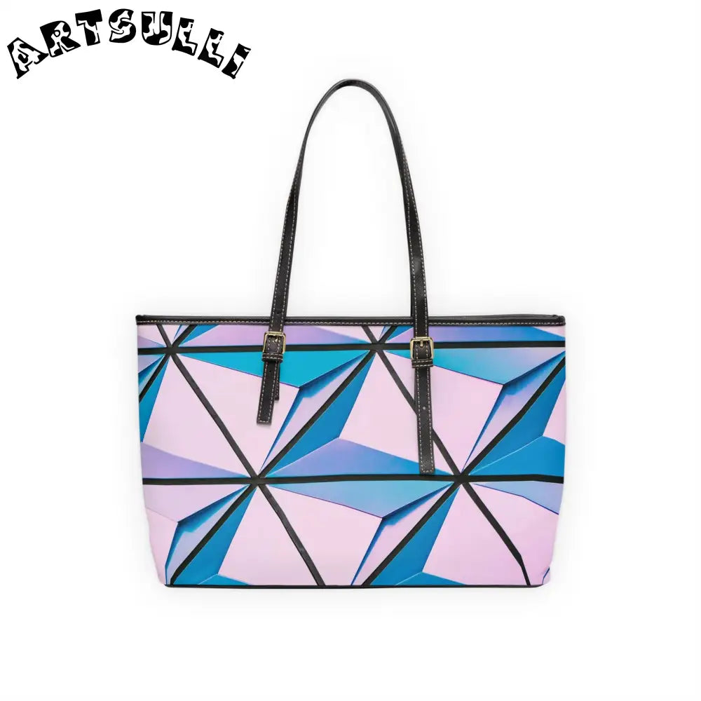 Geometric Pattern PU Leather Shoulder Bag, Artsulli - Art is Long, Life is Short, Bags, , , , , , , 