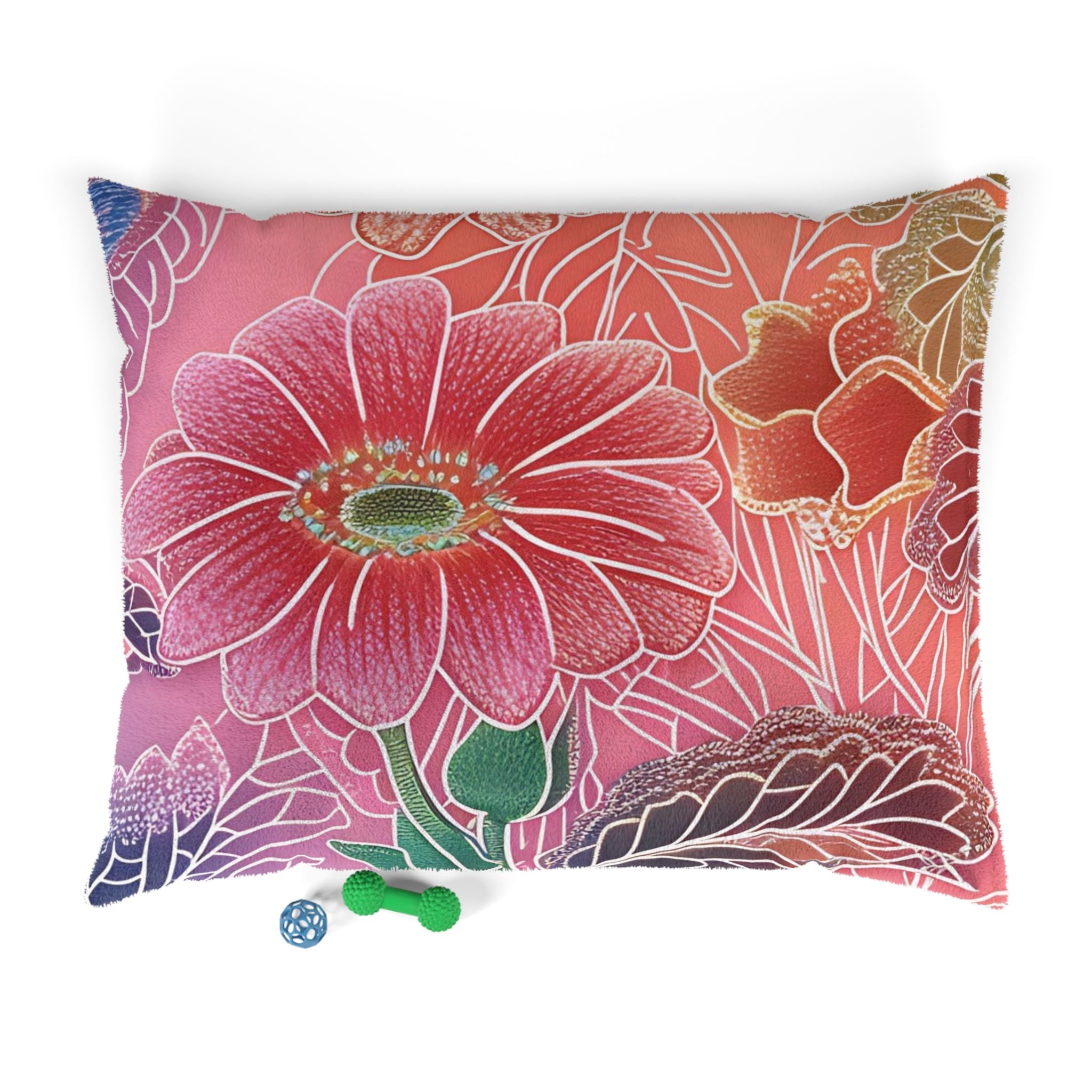 Printify Gerbera Daisy Floral Pet Bed 2025