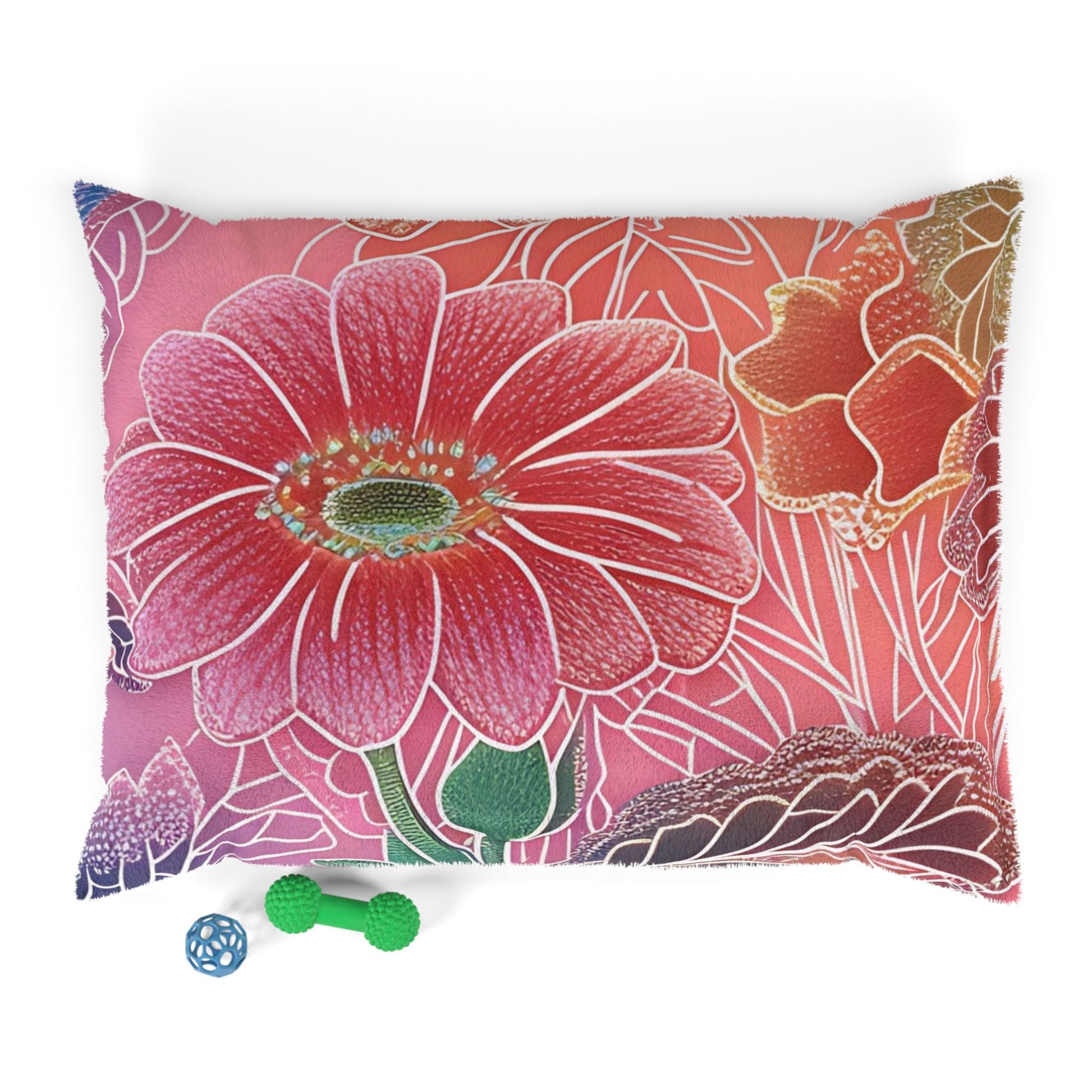 Printify Gerbera Daisy Floral Pet Bed 2025