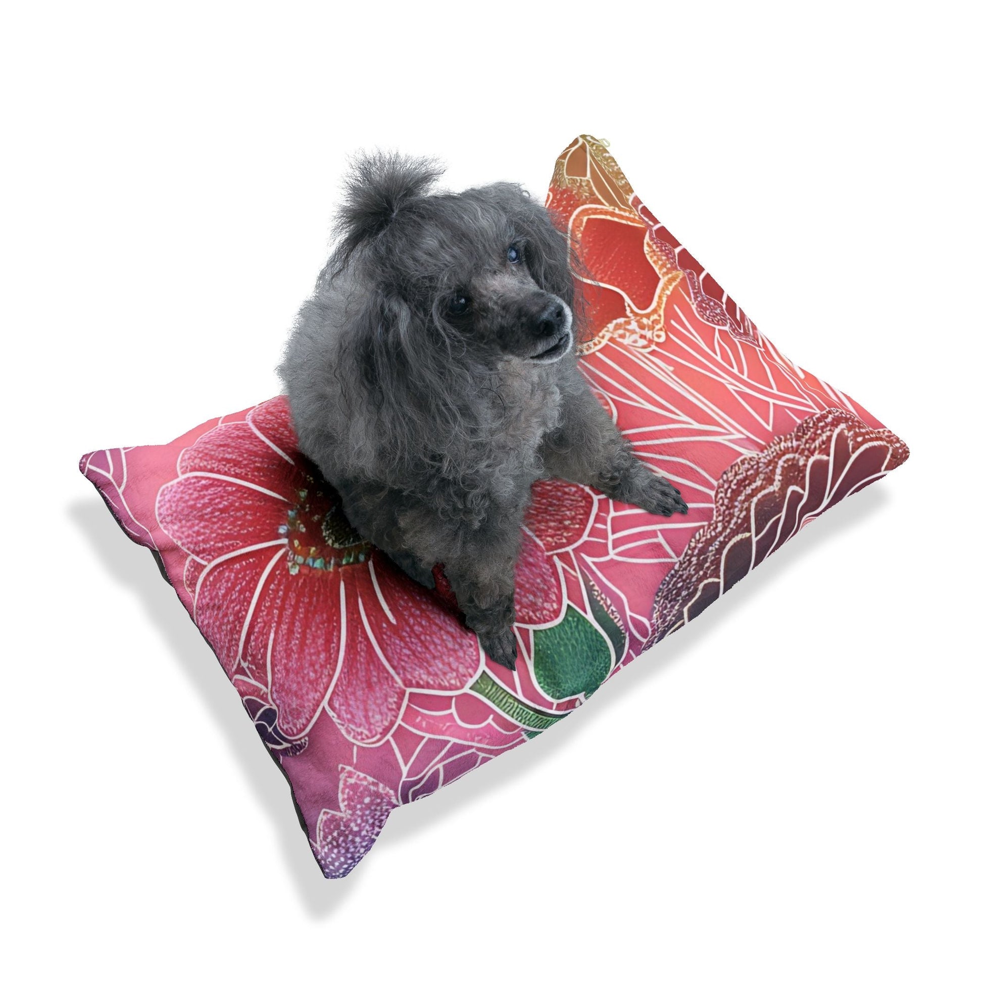 Printify Gerbera Daisy Floral Pet Bed 2025
