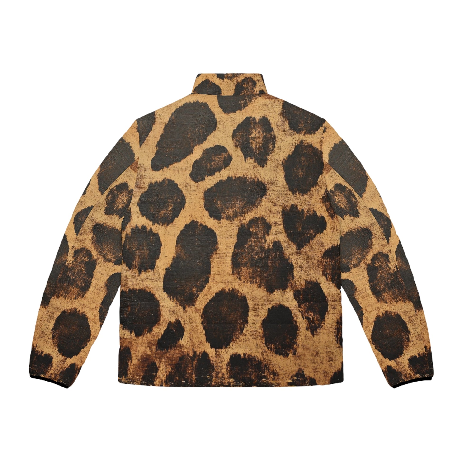 Giraffe Print Puffer Jacket, Artsulli - Art is Long, Life is Short, All Over Prints, , , , , , , 