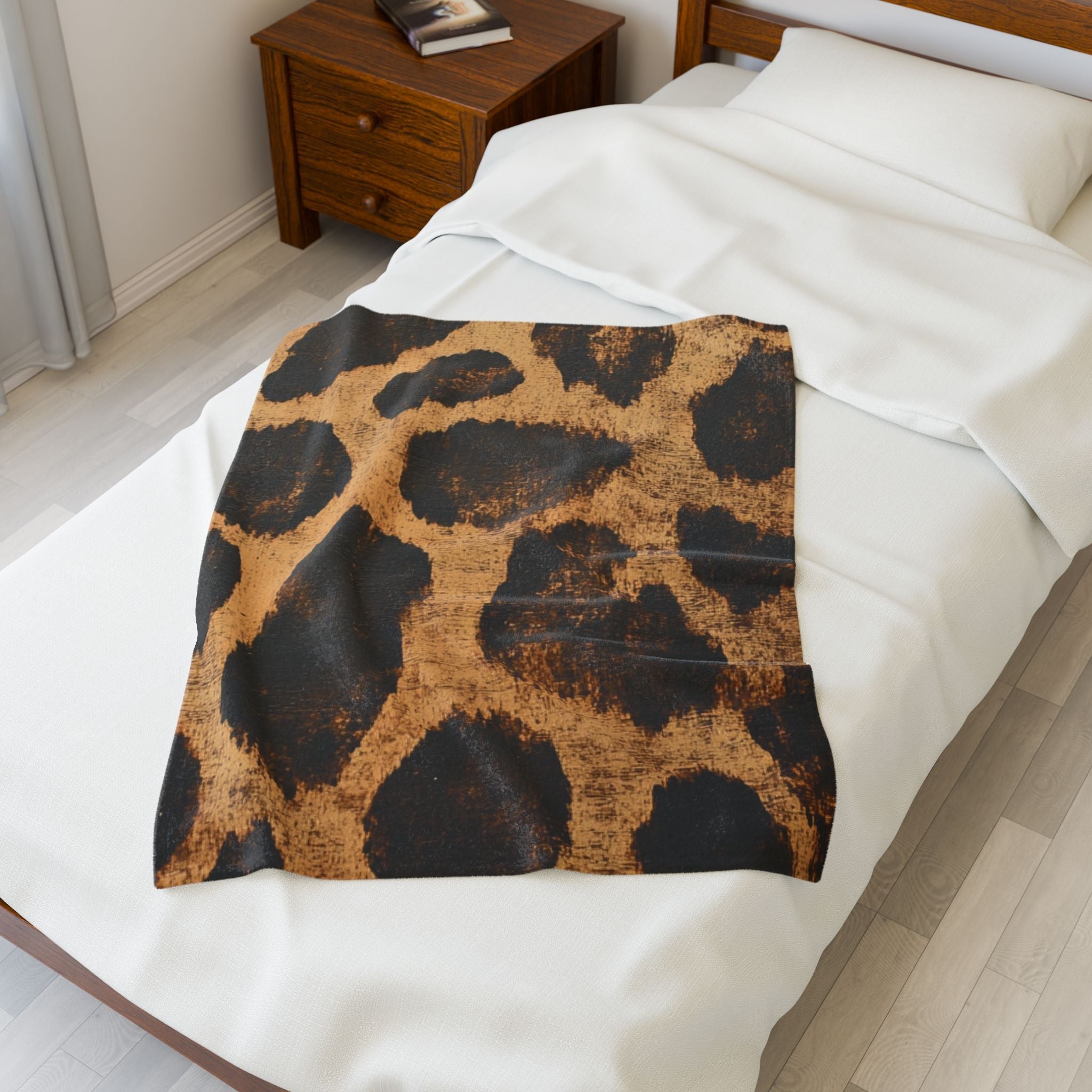Giraffe Print Velveteen Blanket, Artsulli - Art is Long, Life is Short, All Over Prints, , , , , , , 