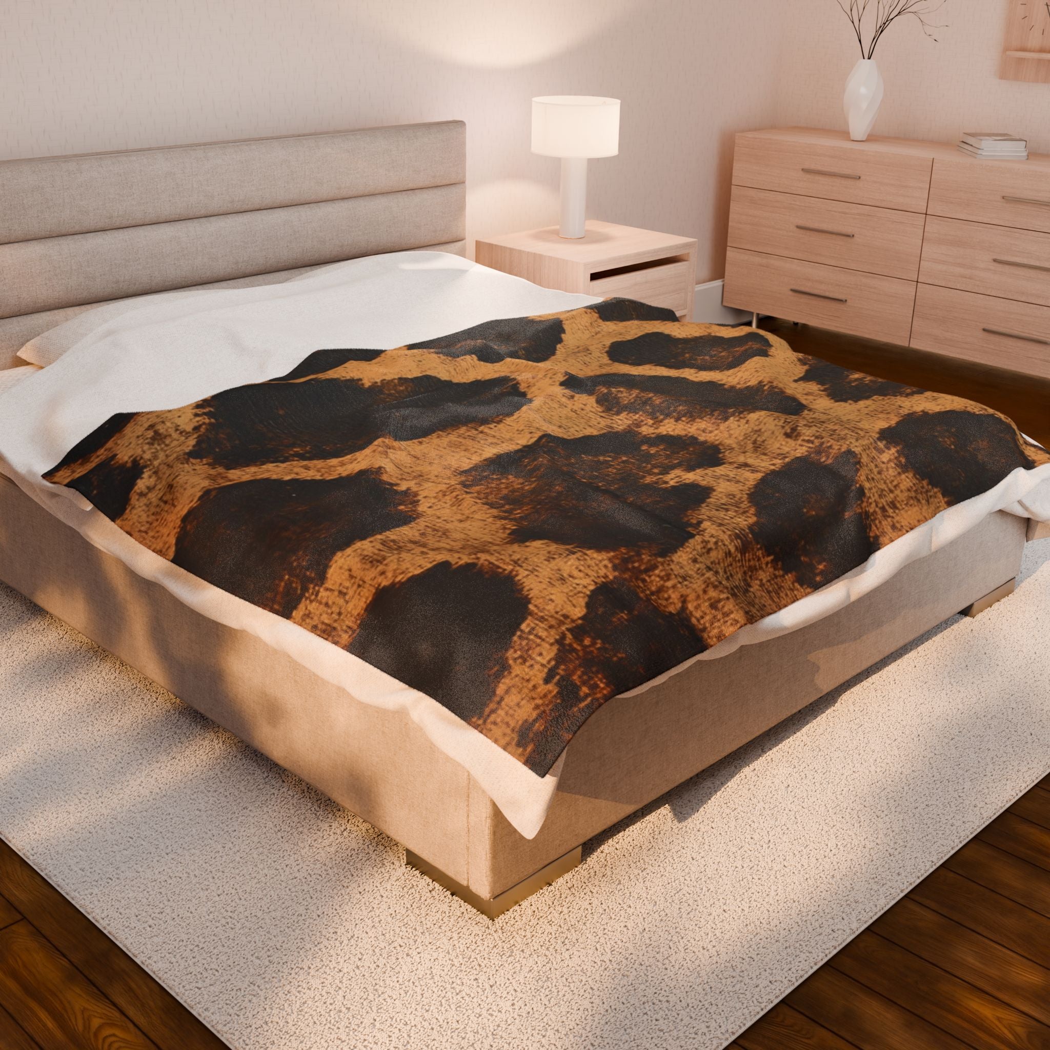 Giraffe Print Velveteen Blanket, Artsulli - Art is Long, Life is Short, All Over Prints, , , , , , , 