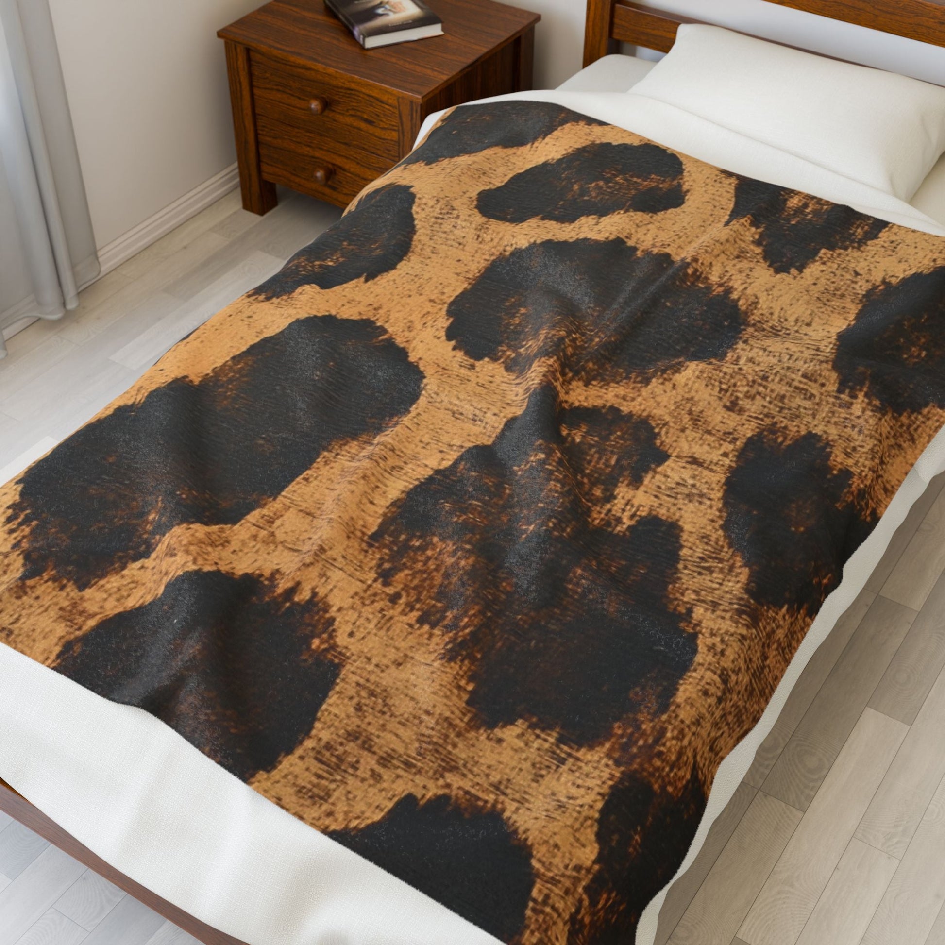Giraffe Print Velveteen Blanket, Artsulli - Art is Long, Life is Short, All Over Prints, , , , , , , 