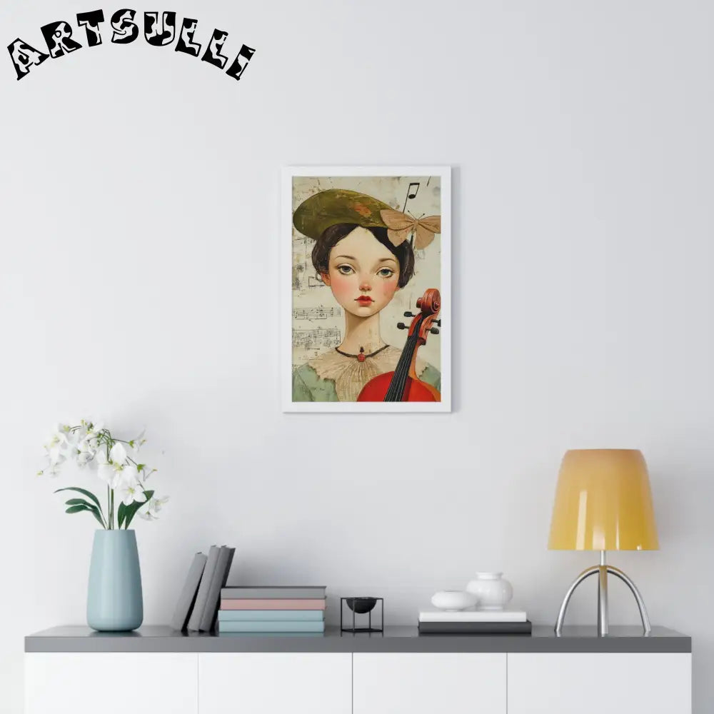 Girl with Violin Framed Poster, Artsulli - Art is Long, Life is Short, Poster, , , , , , , 