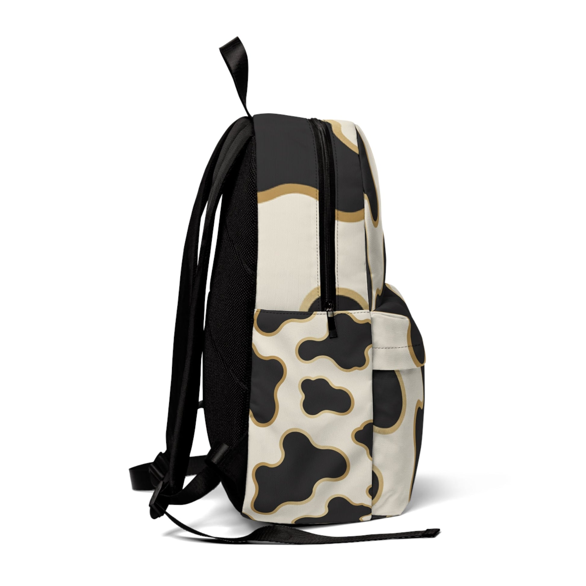 Printify Gold Outline Cow Print Backpack 2025