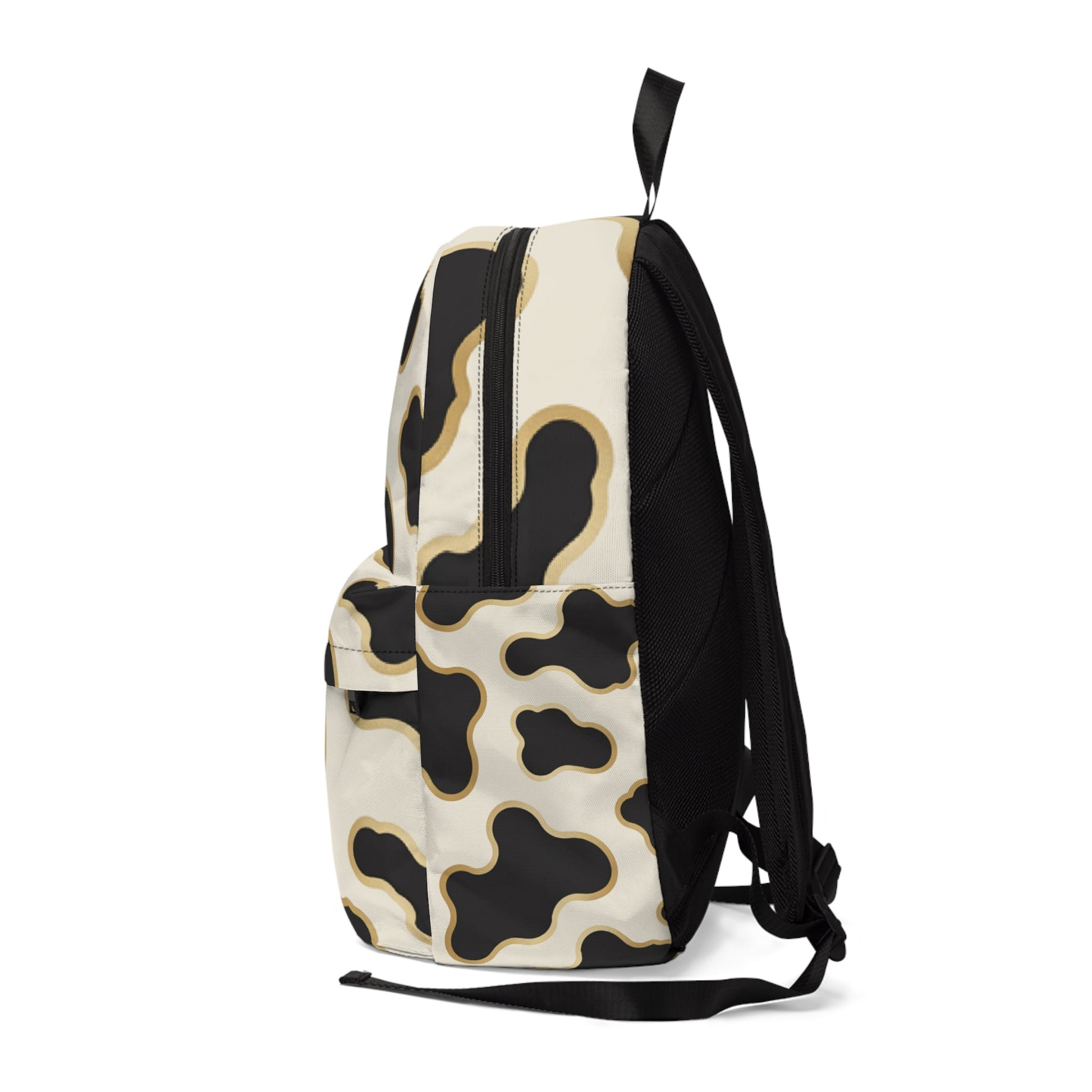 Printify Gold Outline Cow Print Backpack 2025