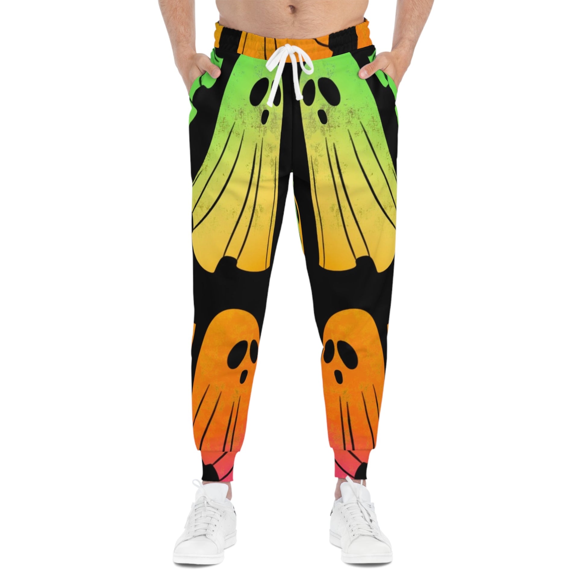 Gradient Ghost Pattern Joggers, Artsulli - Art is Long, Life is Short, All Over Prints, , , , , , , 