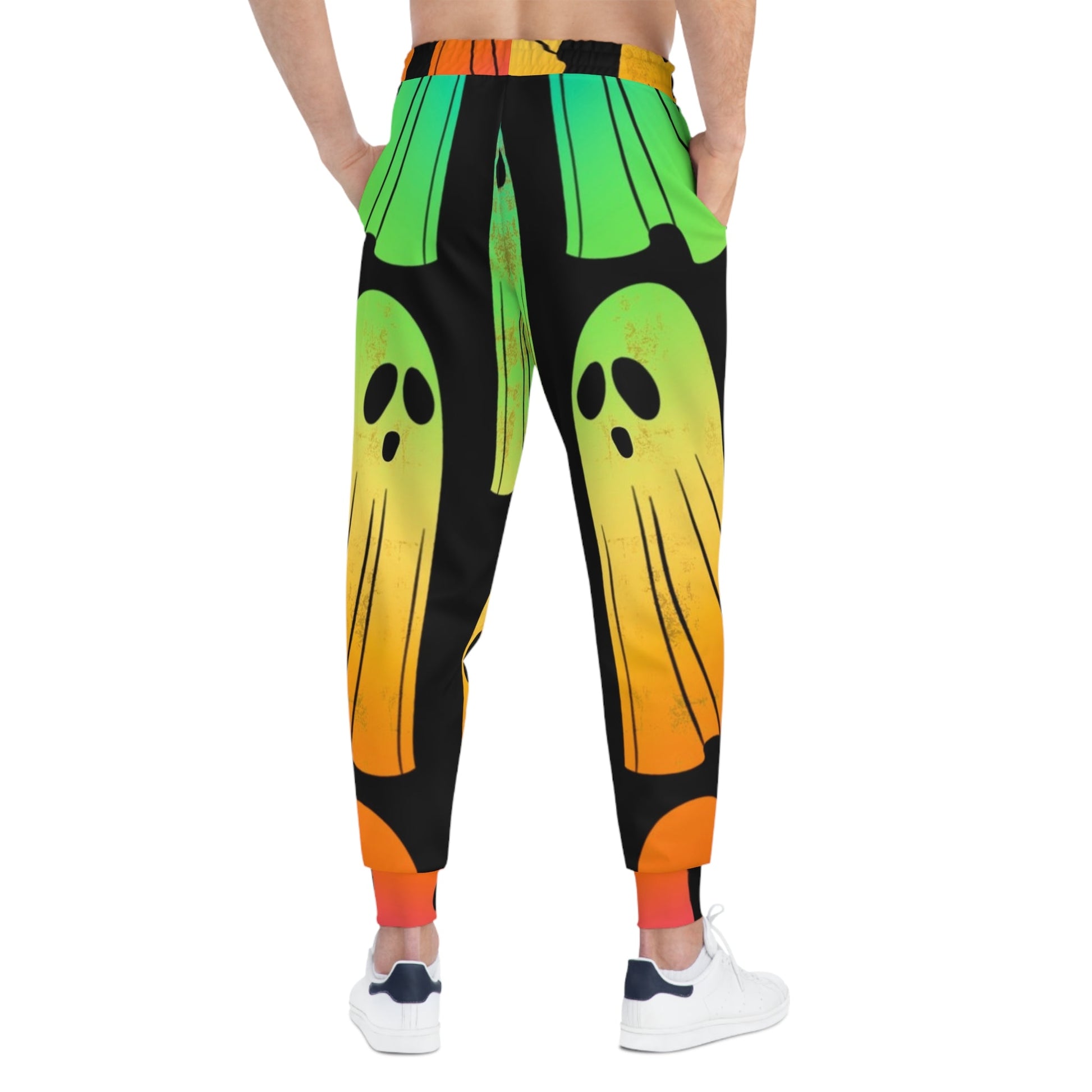 Gradient Ghost Pattern Joggers, Artsulli - Art is Long, Life is Short, All Over Prints, , , , , , , 