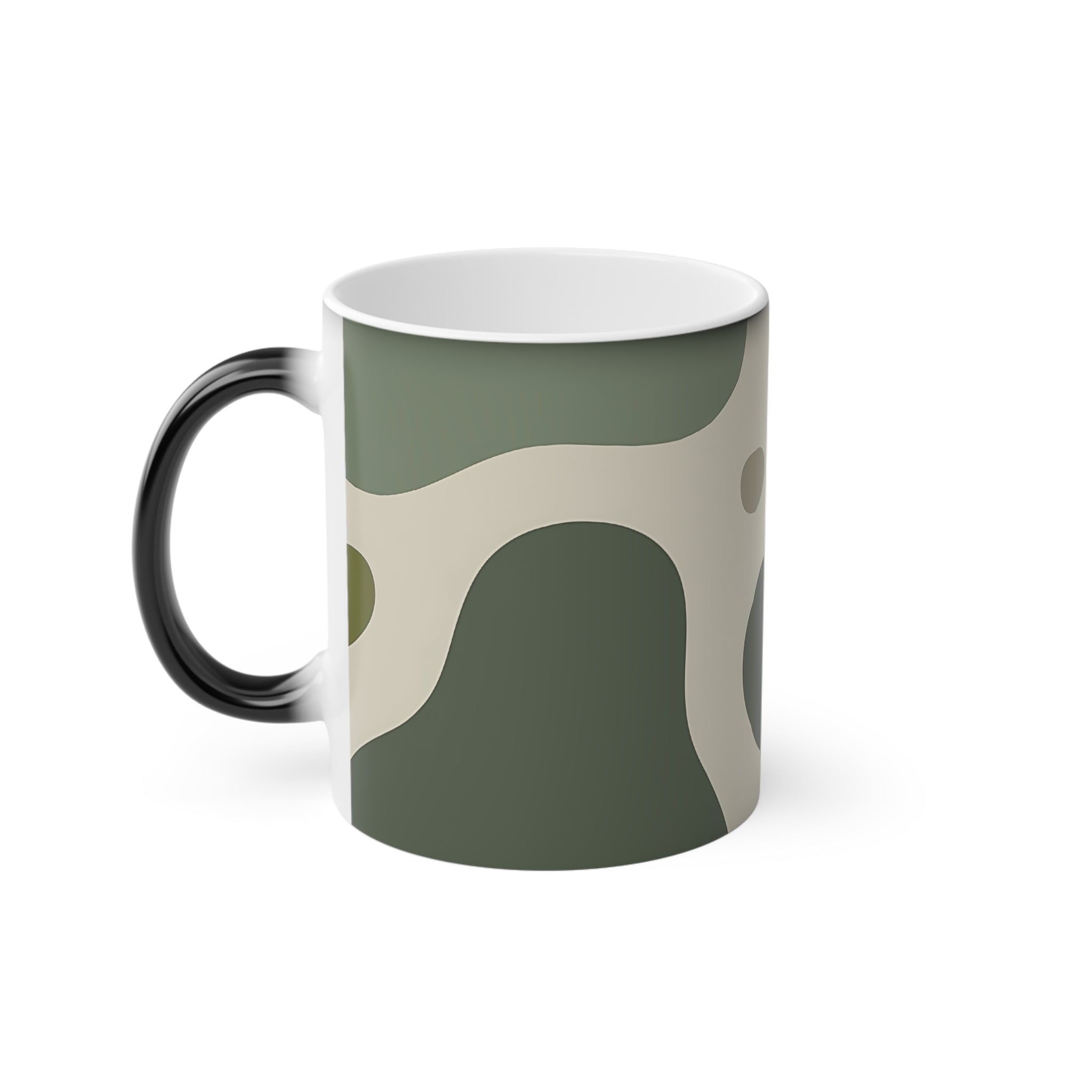 Green Abstract Pattern Magic Mug, Artsulli - Art is Long, Life is Short, Mug, , , , , , , 