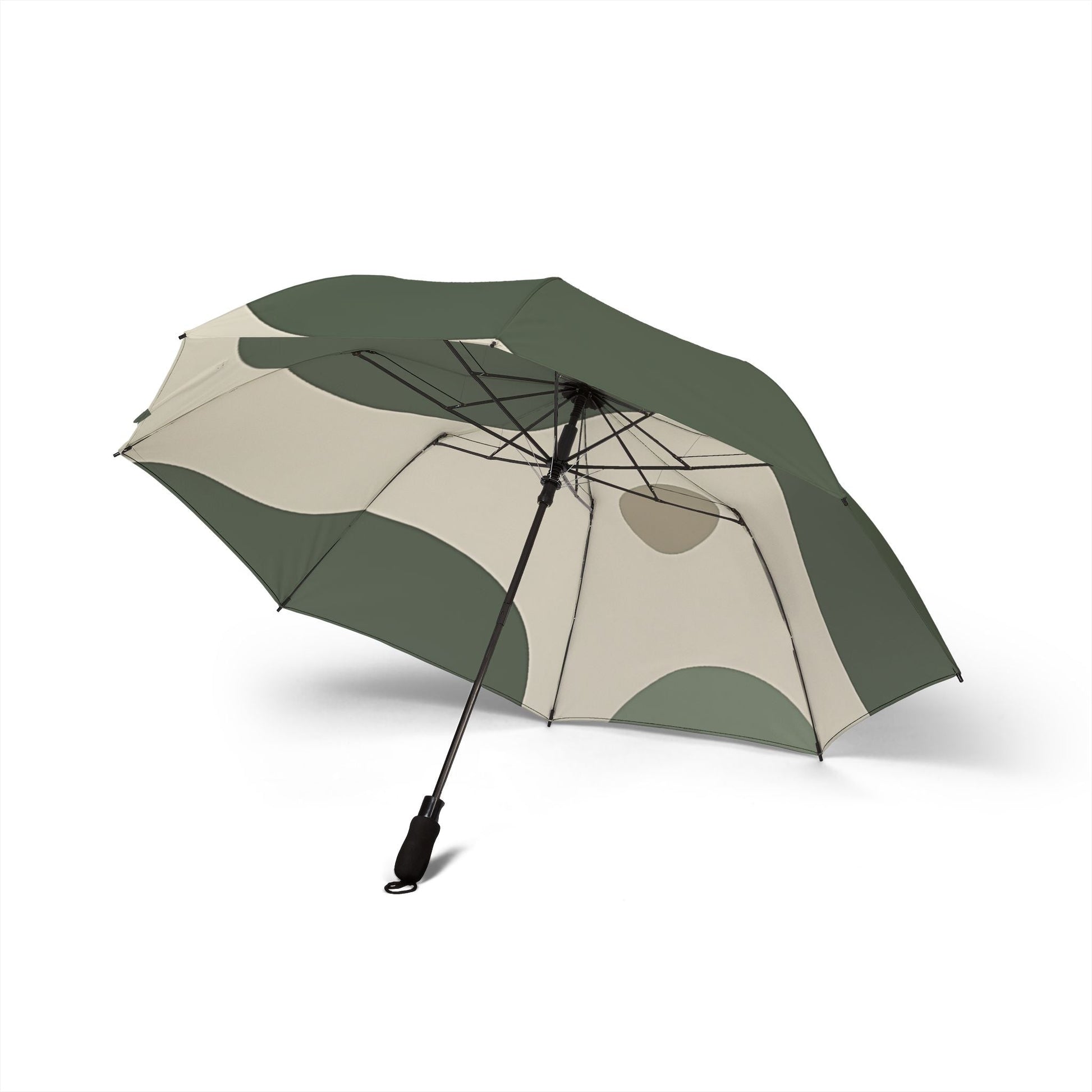 Green and Beige Yin-Yang Umbrella, Artsulli - Art is Long, Life is Short, Accessories, , , , , , , 
