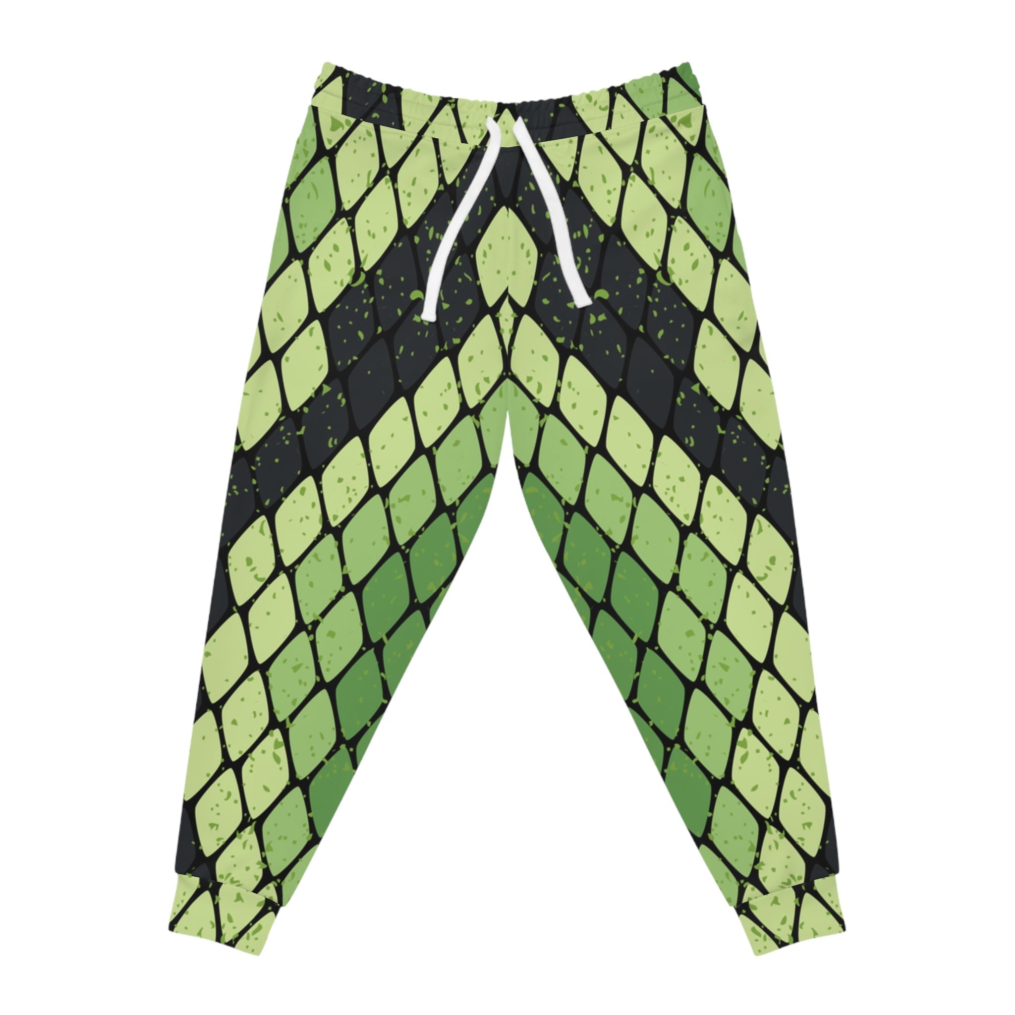 Printify Green and Black Diamond Pattern Joggers 2025