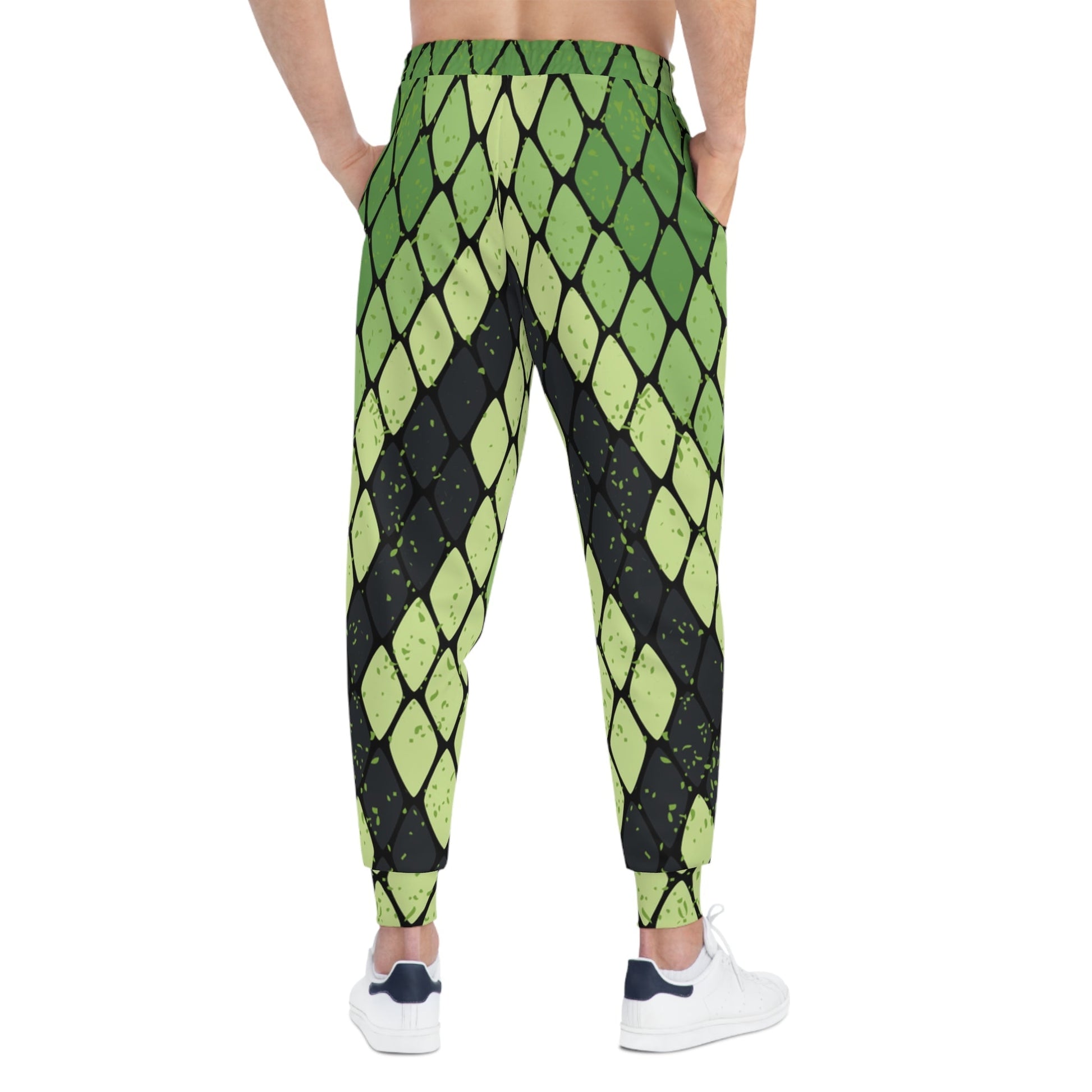 Printify Green and Black Diamond Pattern Joggers 2025