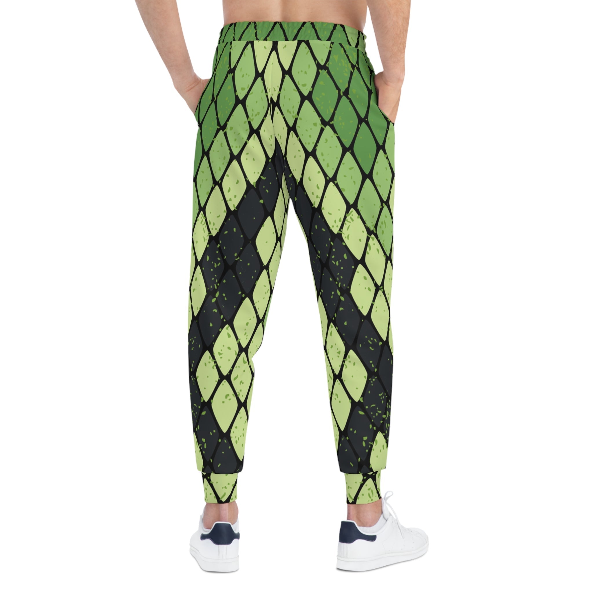 Printify Green and Black Diamond Pattern Joggers 2025