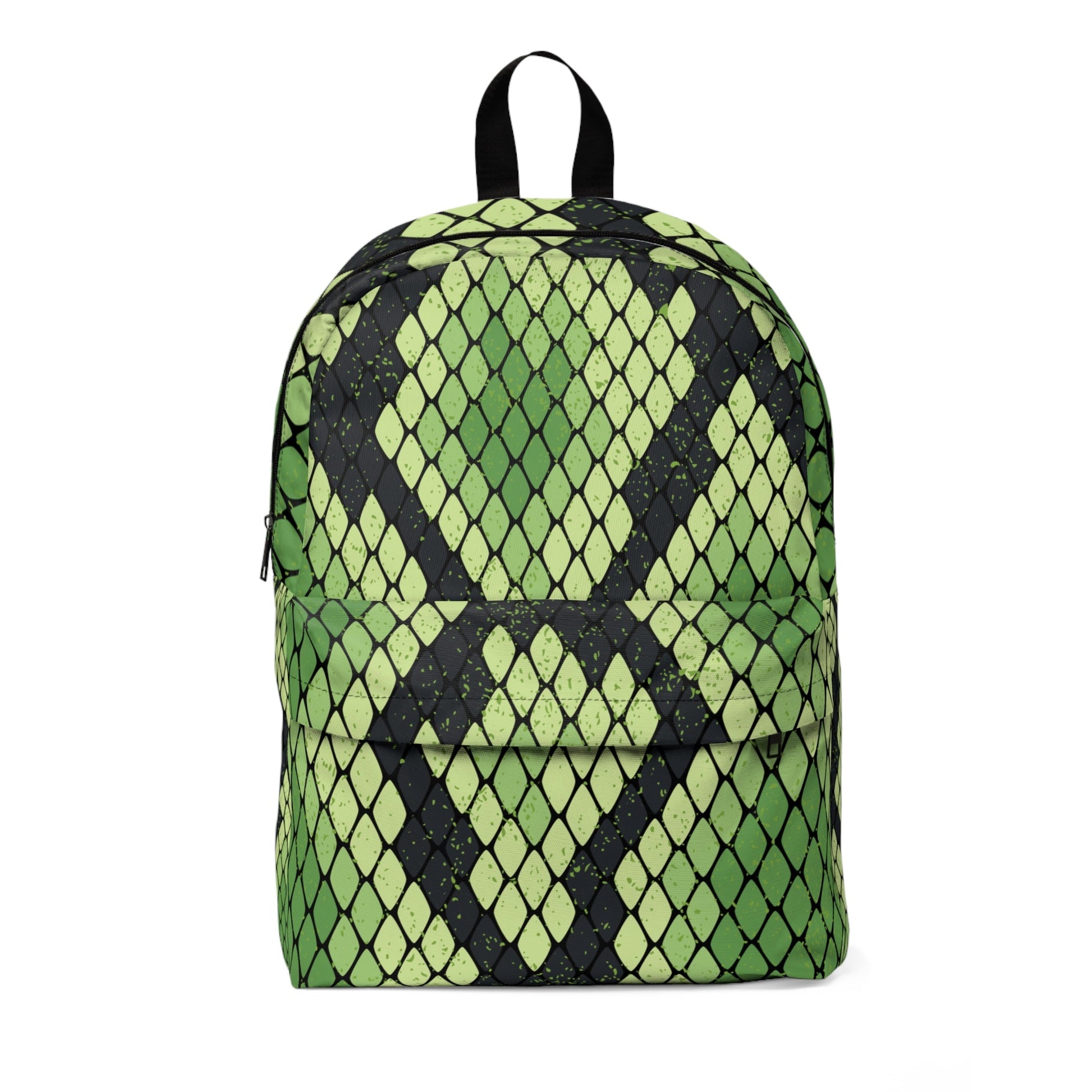Green and Black Snakeskin Backpack, Artsulli - Art is Long, Life is Short, Bags, Size, One size, , , , , 17827085810644042702