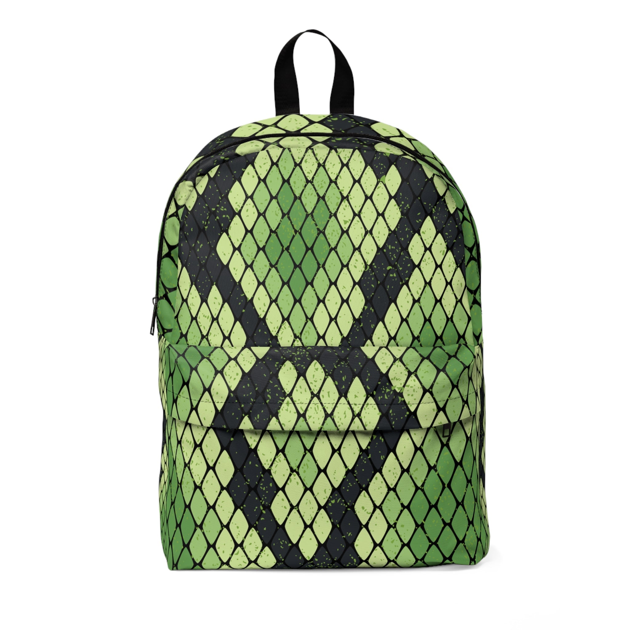 Green and Black Snakeskin Backpack, Artsulli - Art is Long, Life is Short, Bags, Size, One size, , , , , 17827085810644042702