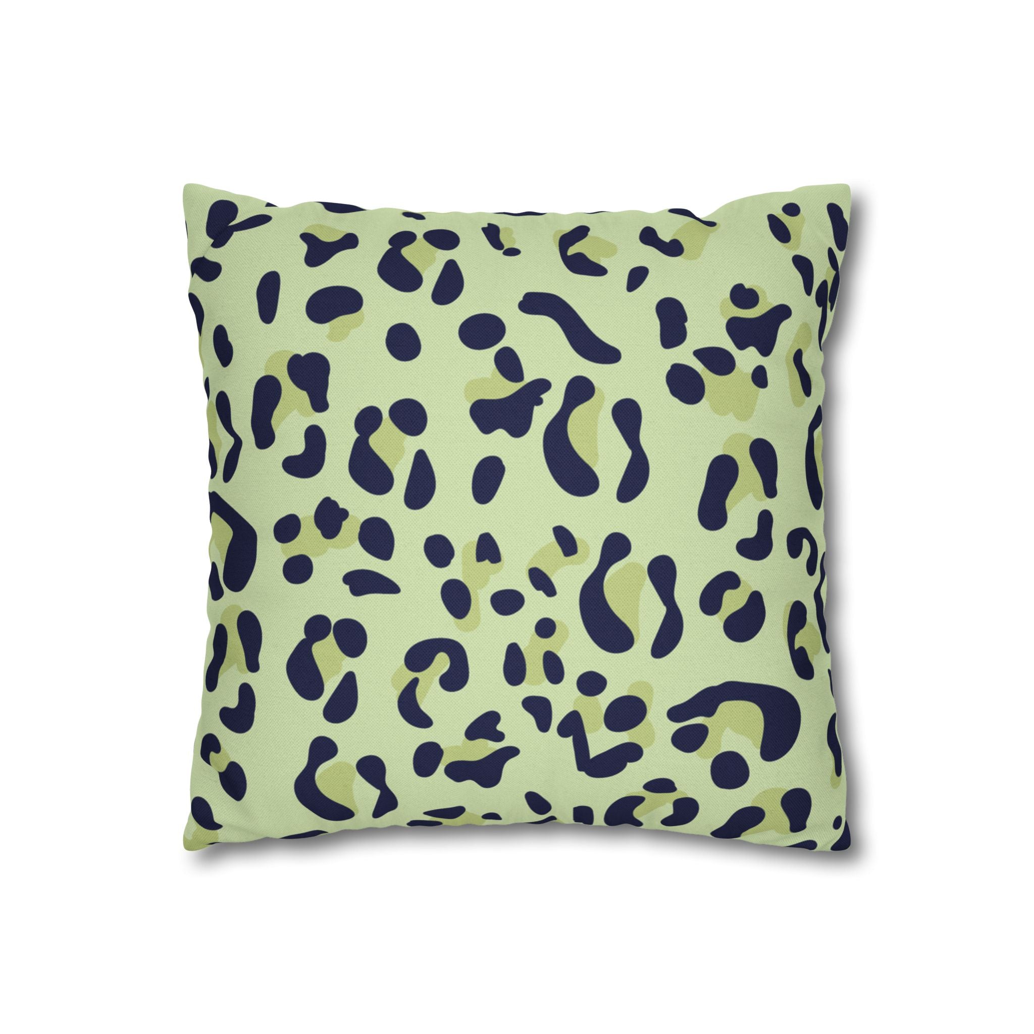 Green and Blue Leopard Print Throw Pillow, Artsulli - Art is Long, Life is Short, Home Decor, , , , , , , 