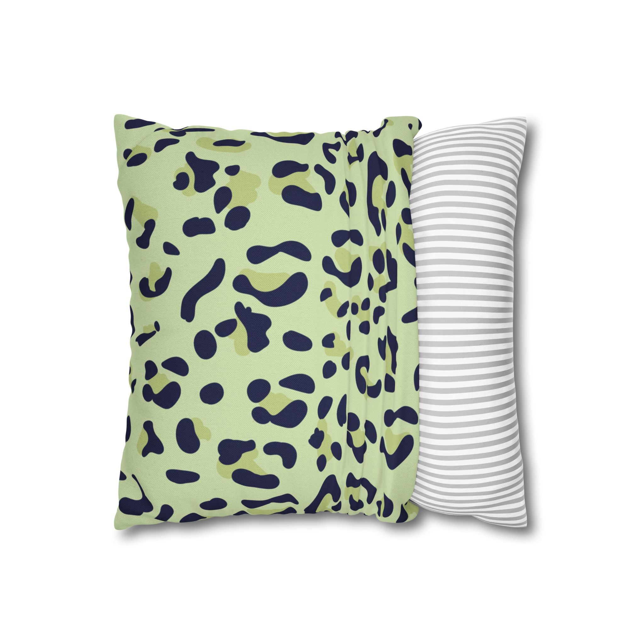 Green and Blue Leopard Print Throw Pillow, Artsulli - Art is Long, Life is Short, Home Decor, , , , , , , 