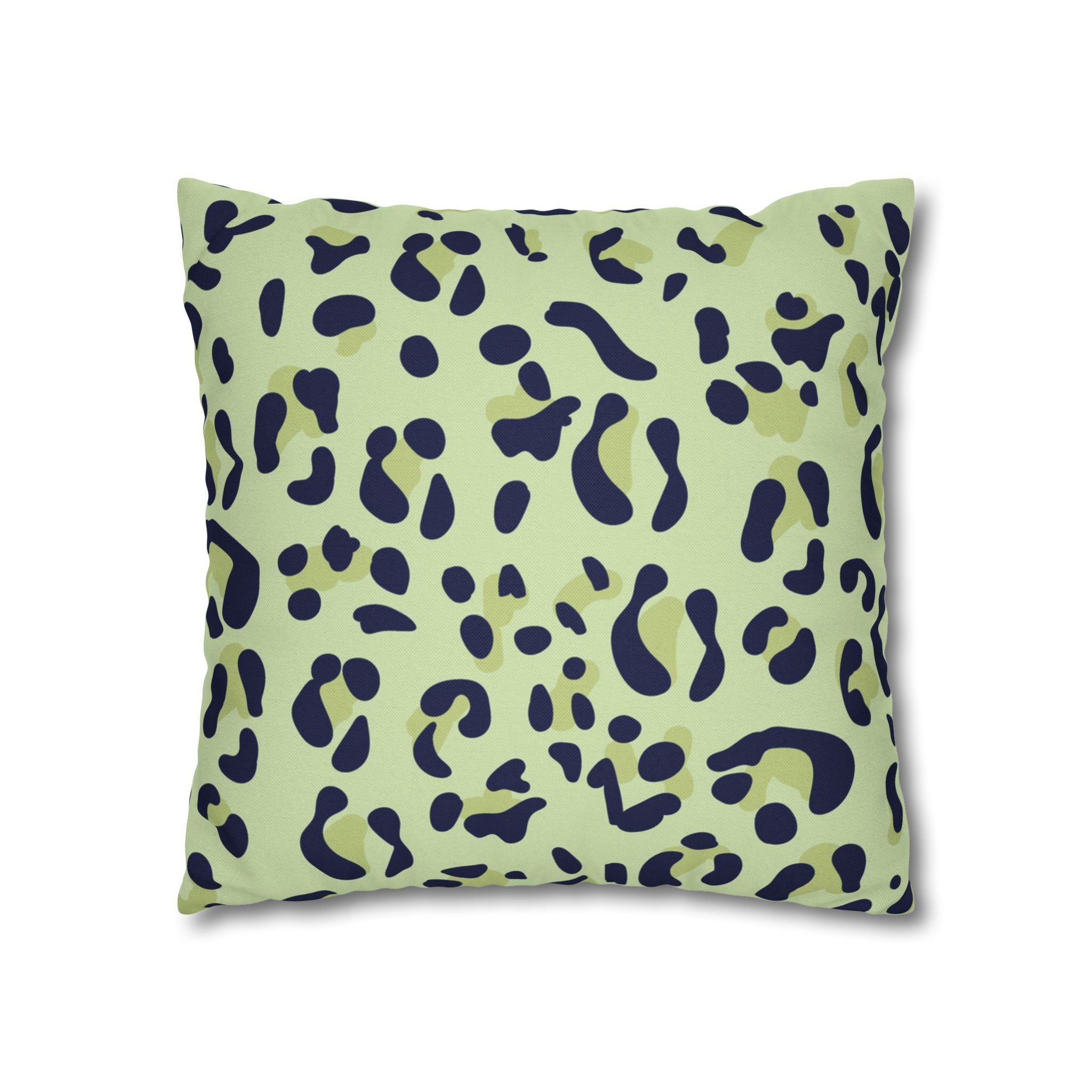 Green and Navy Leopard Print Throw Pillow, Artsulli - Art is Long, Life is Short, Home Decor, , , , , , , 