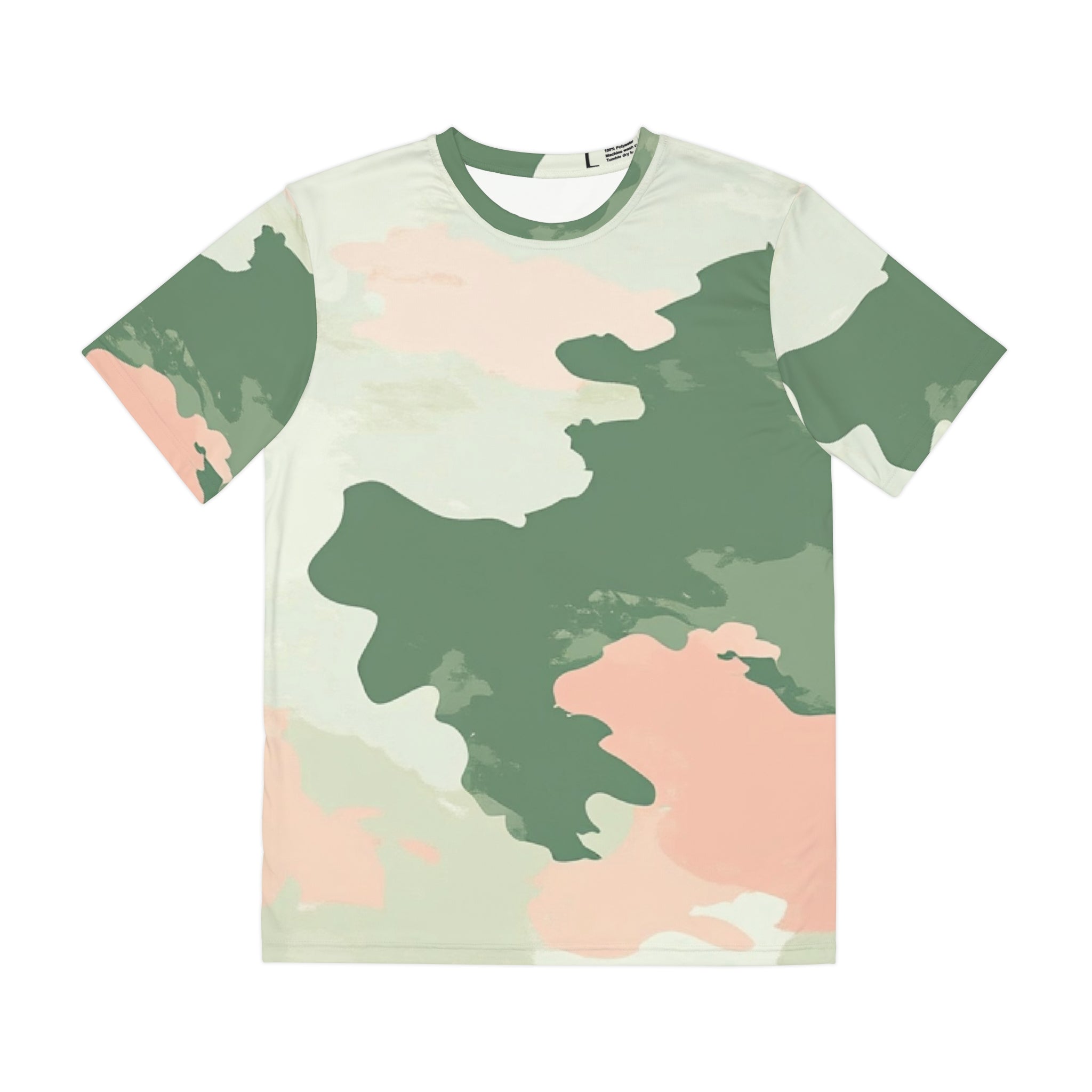 Printify Green and Pink Camo T-Shirt 2025