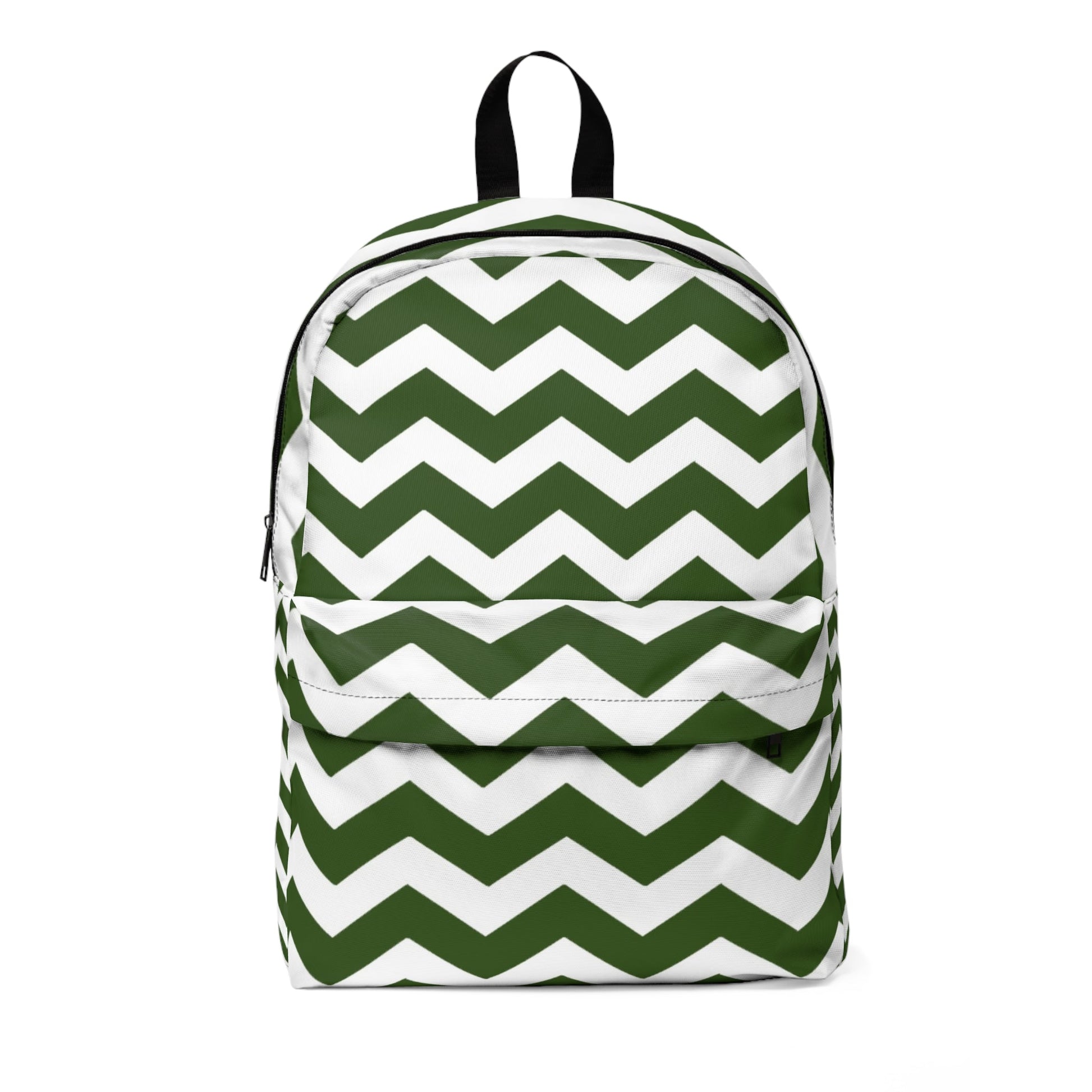 Green and White Chevron Backpack, Artsulli - Art is Long, Life is Short, Bags, Size, One size, , , , , 19519605181677843007