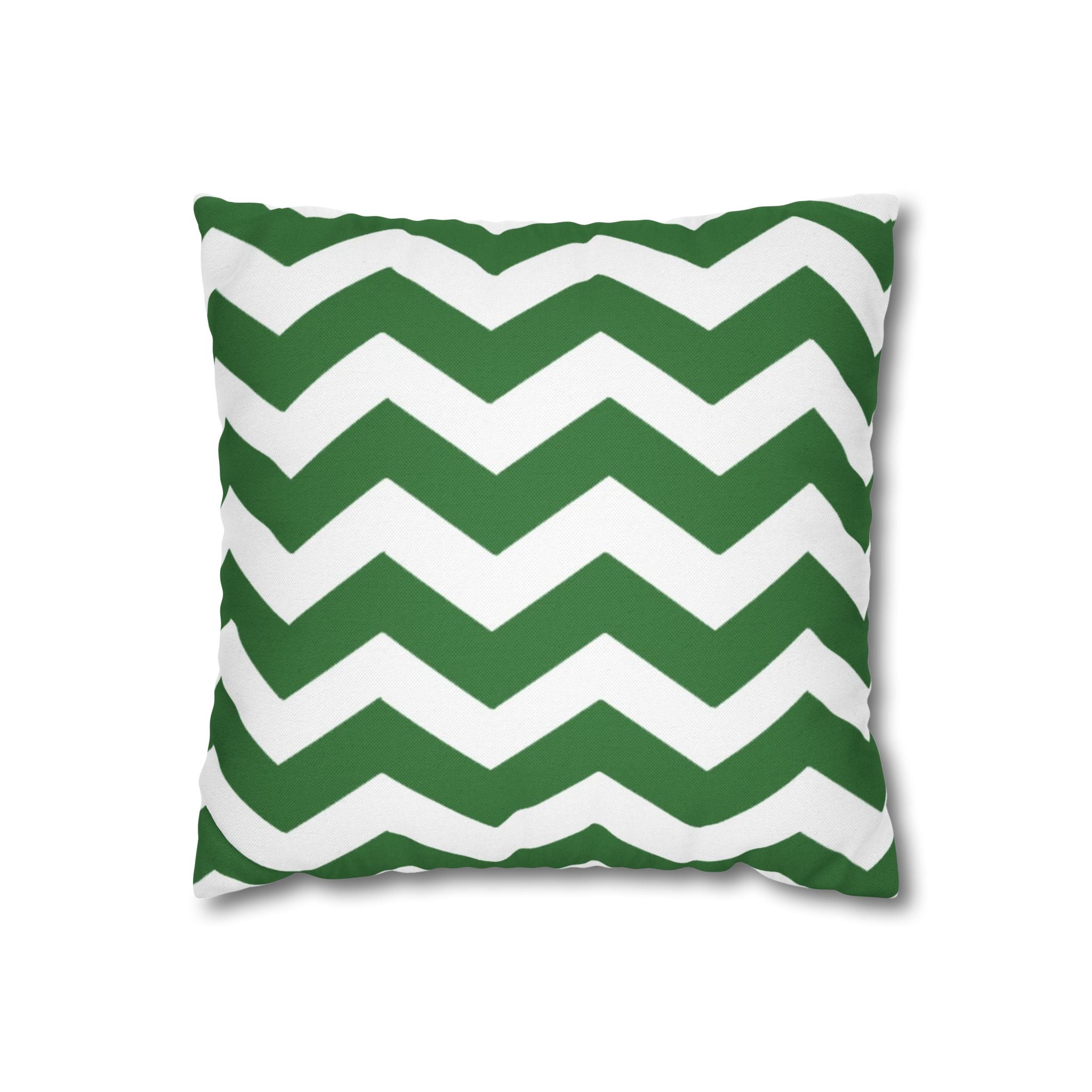 Printify Green and White Chevron Throw Pillow 2025