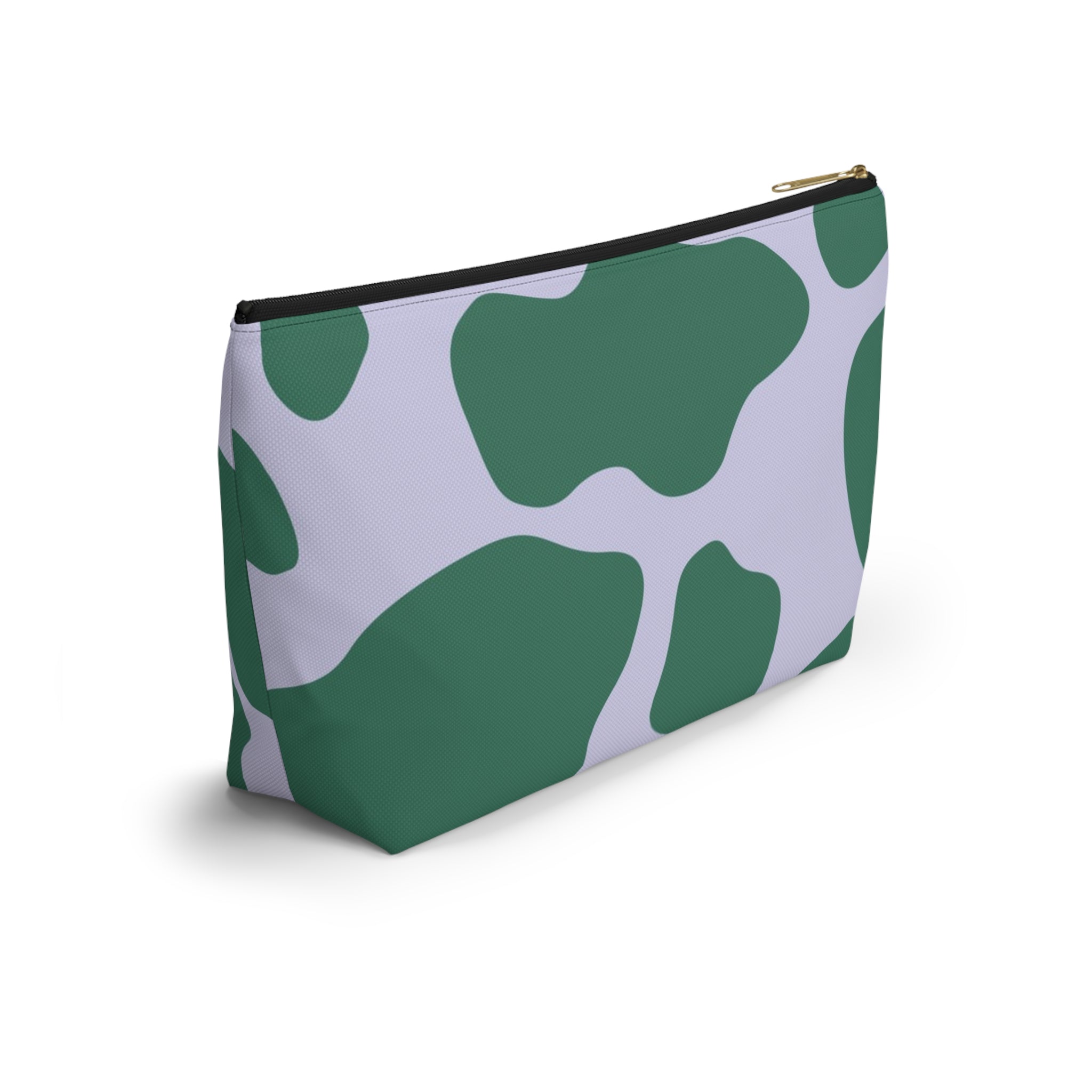 Green and White Cow Print Pouch, Artsulli - Art is Long, Life is Short, Bags, , , , , , , 
