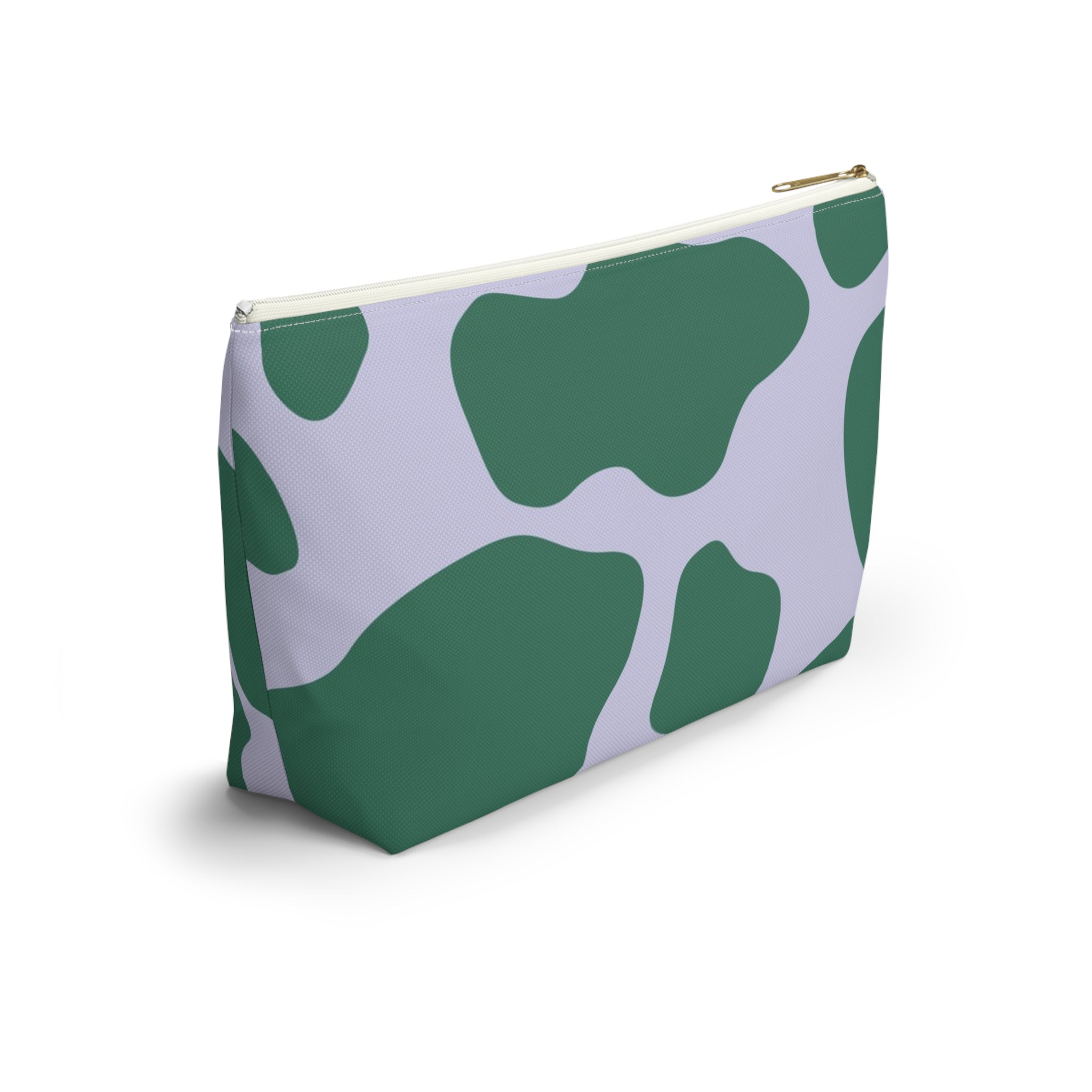 Green and White Cow Print Pouch, Artsulli - Art is Long, Life is Short, Bags, , , , , , , 