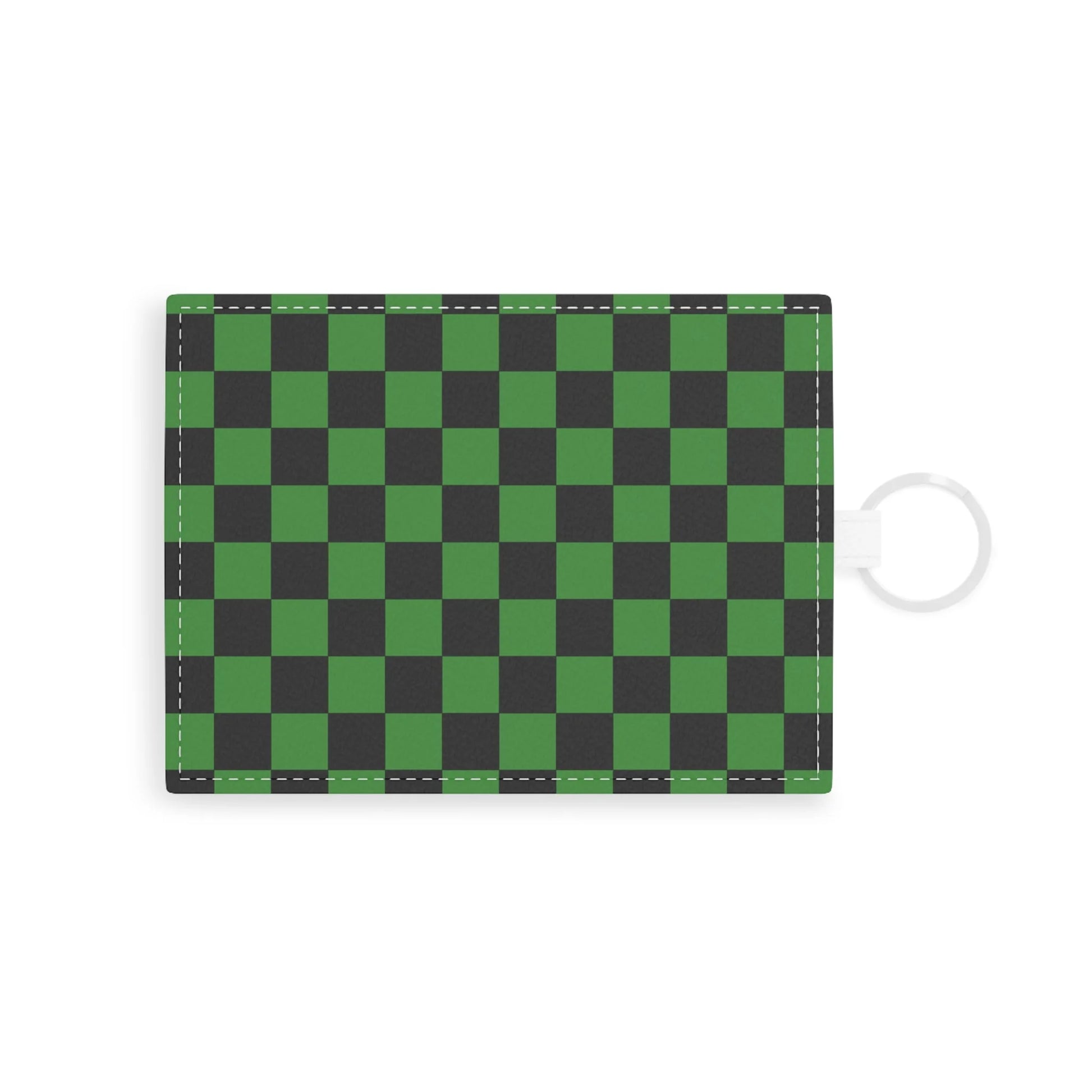 Green Checkerboard Personalized Card Holder, Artsulli - Art is Long, Life is Short, Accessories, Size, One size, Color, White, , , 62570152030202889747