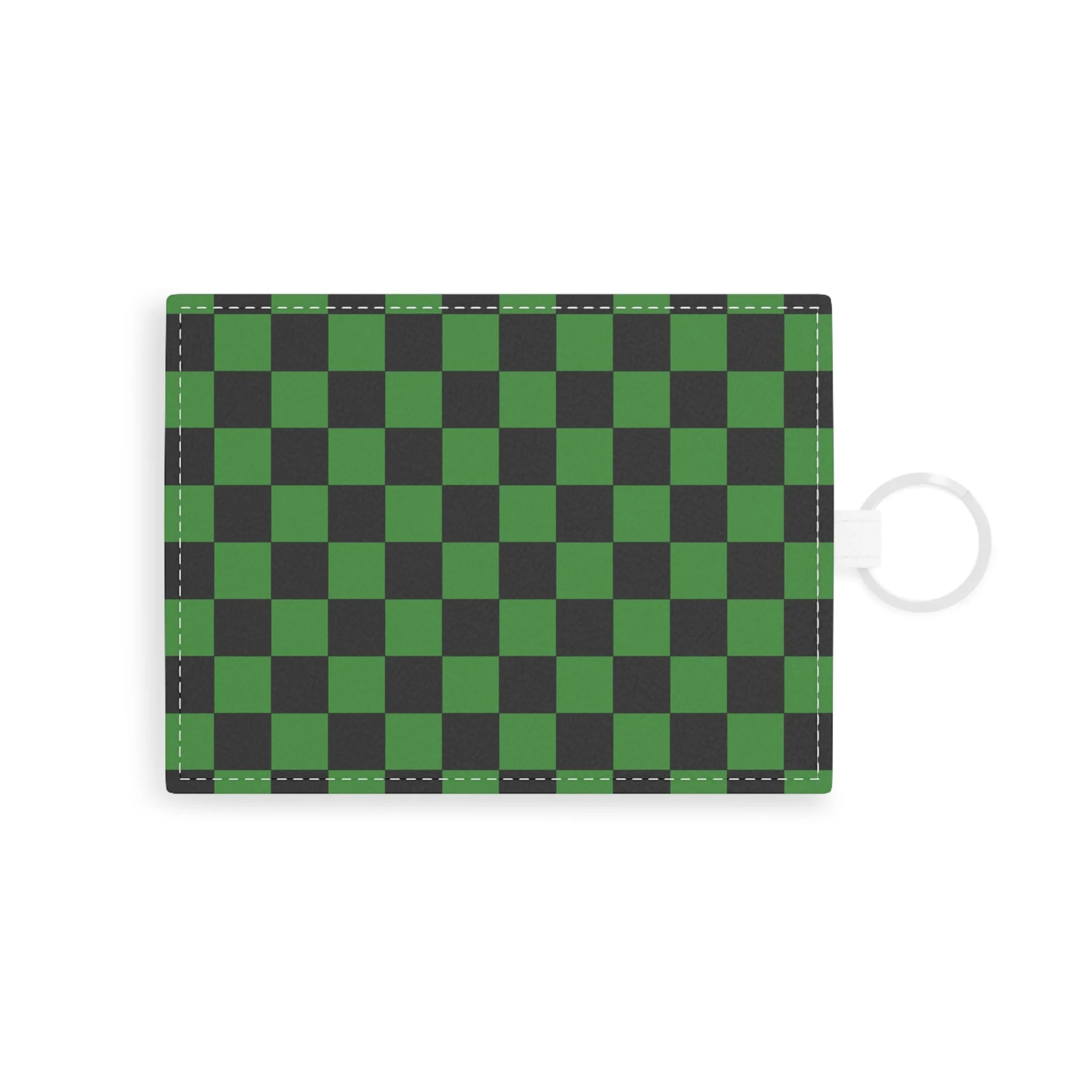 Green Checkerboard Personalized Card Holder, Artsulli - Art is Long, Life is Short, Accessories, Size, One size, Color, White, , , 62570152030202889747