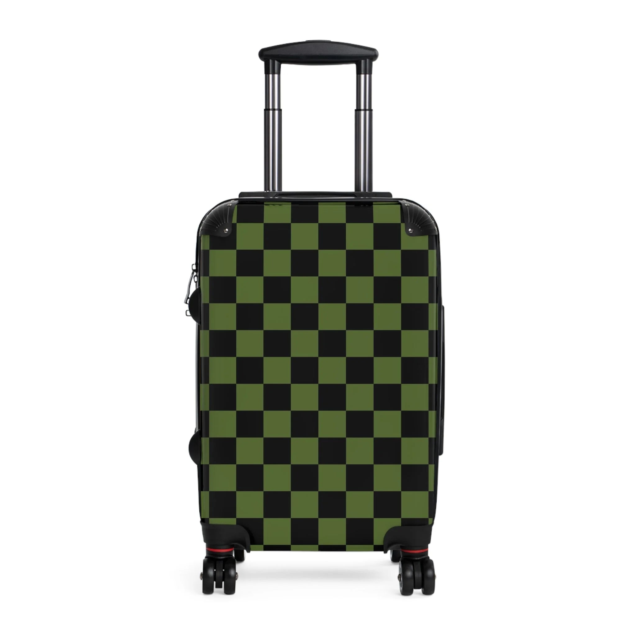 Green Checkerboard Suitcase in Multiple Sizes, Artsulli - Art is Long, Life is Short, Bags, Size, Small, Color, Black, , , 15184777893644979339