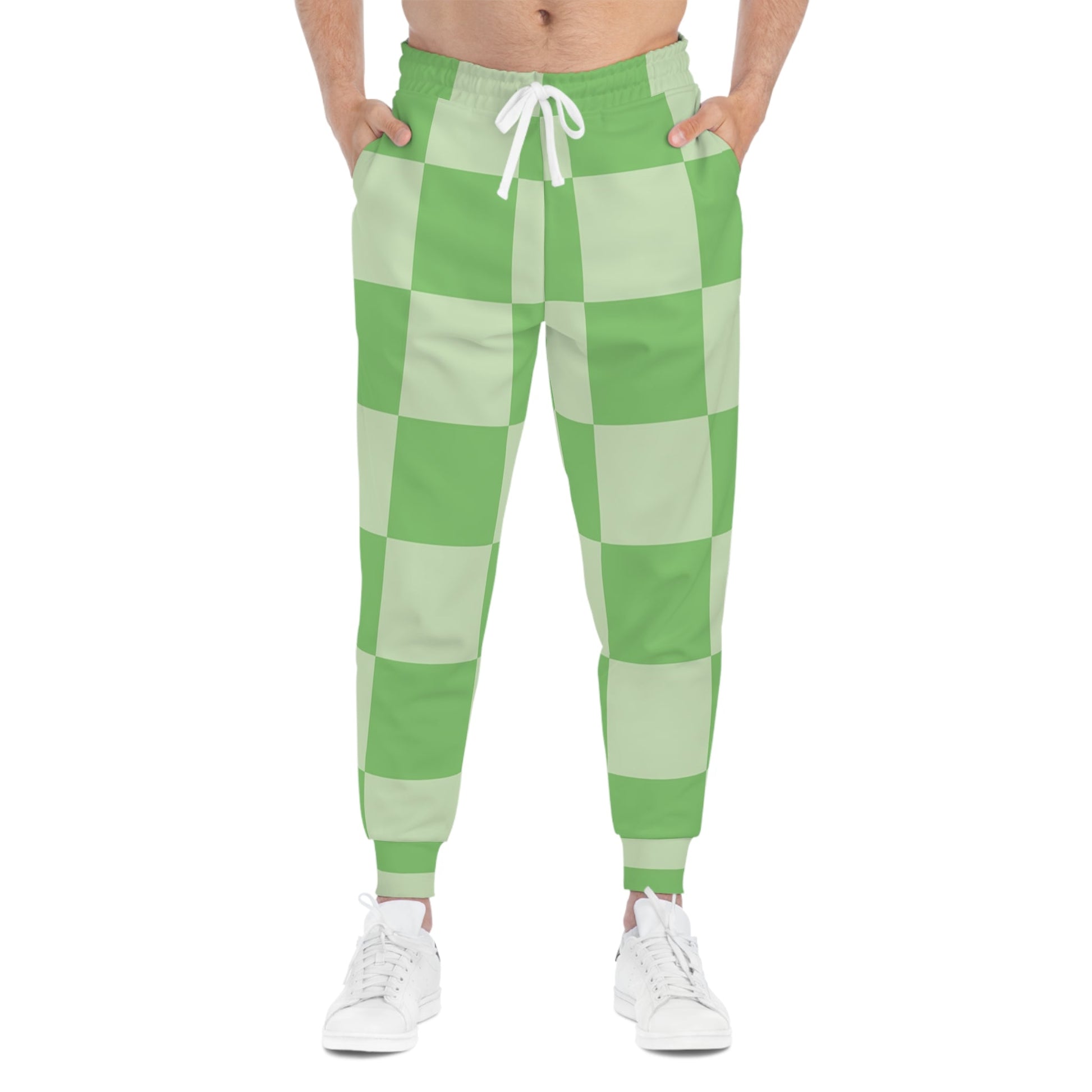 Printify Green Checkered Sweatpants 2025