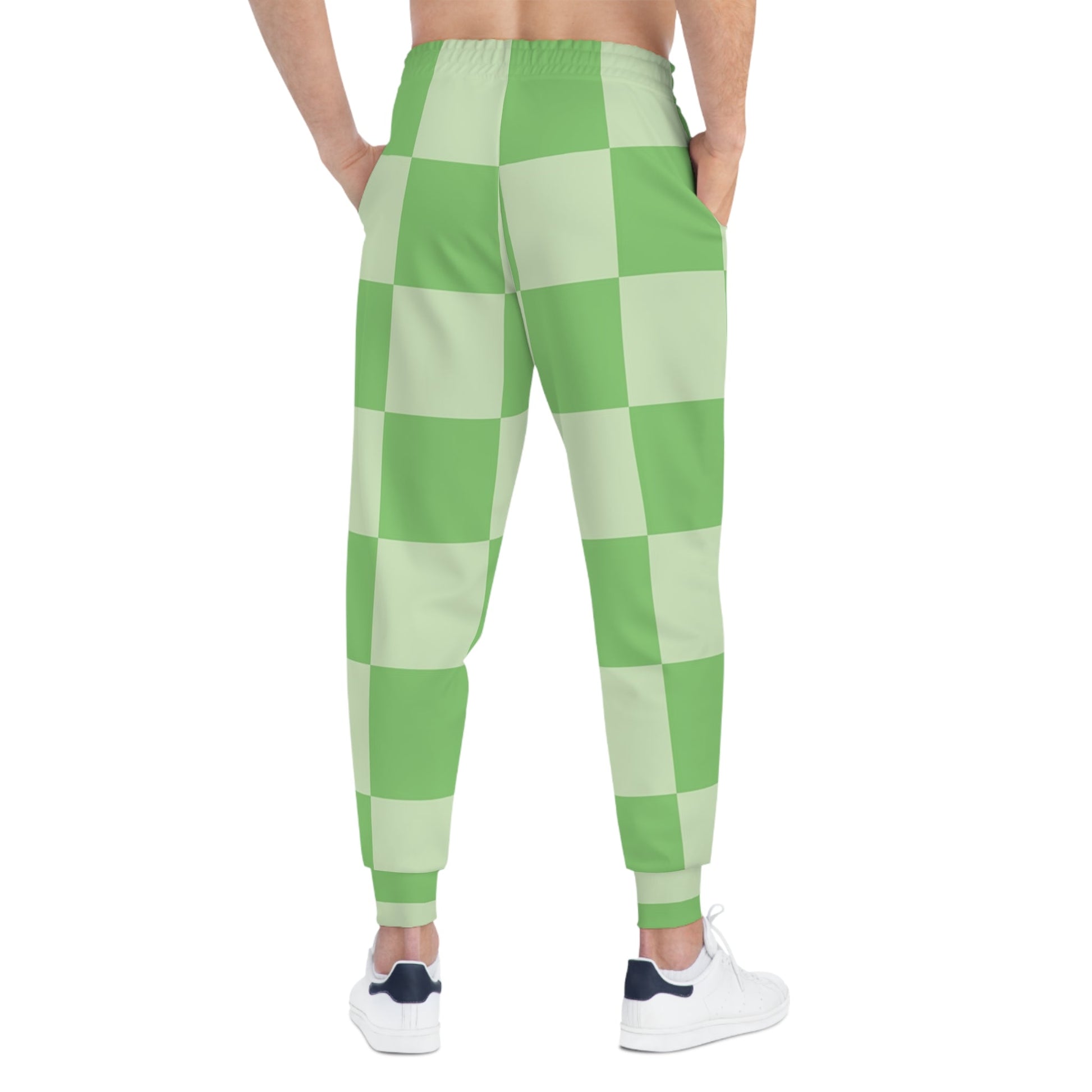 Printify Green Checkered Sweatpants 2025
