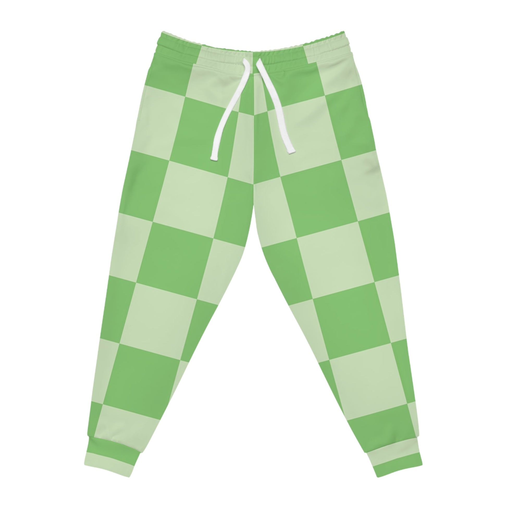 Printify Green Checkered Sweatpants 2025