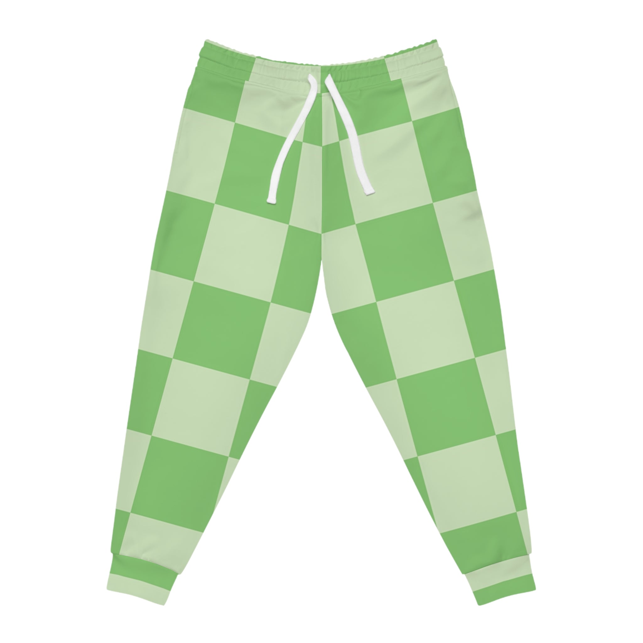 Printify Green Checkered Sweatpants 2025
