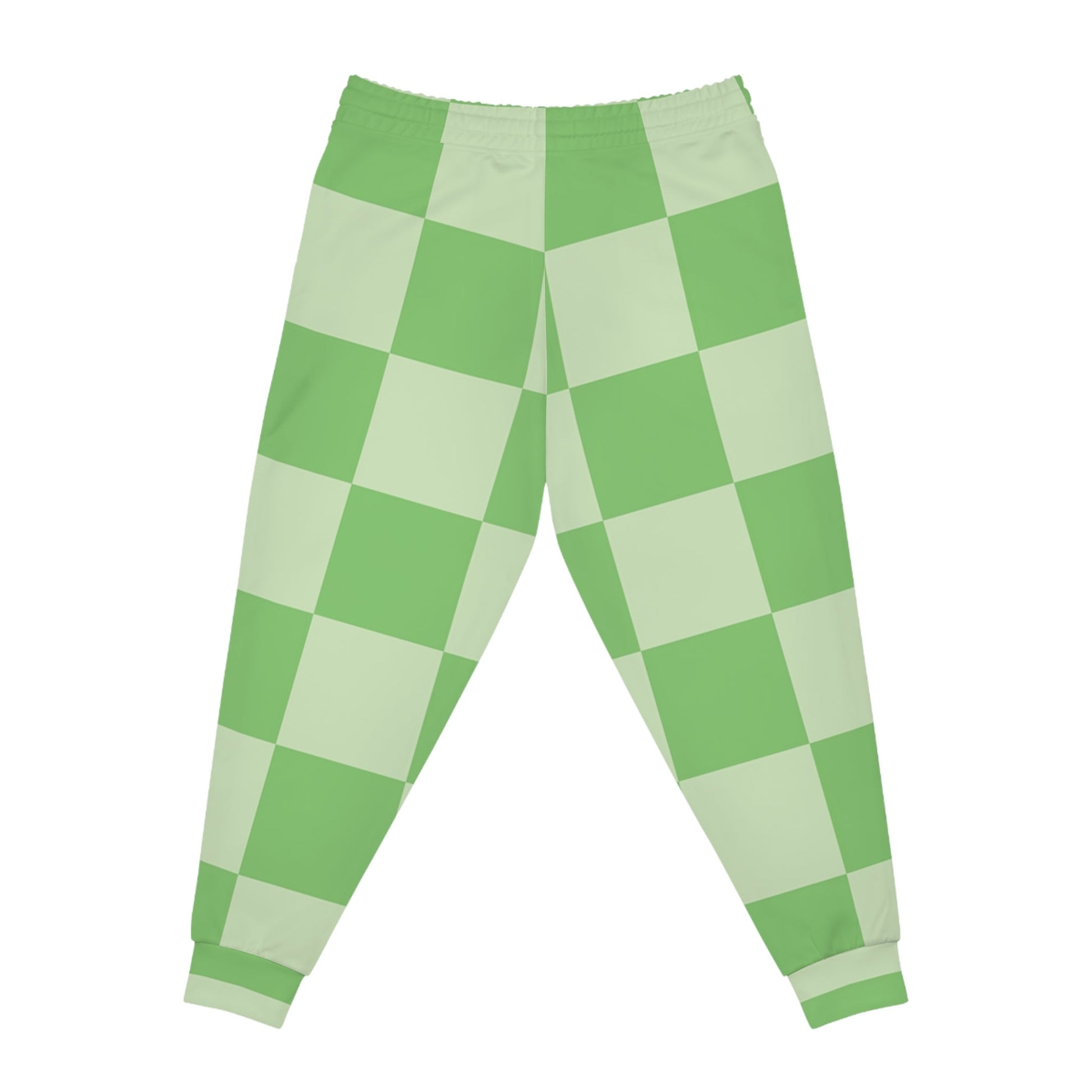 Printify Green Checkered Sweatpants 2025