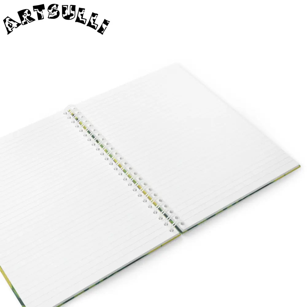 JAKKOUTTHEBXX Green Leaf Wide-Ruled Spiral Notebook 2025
