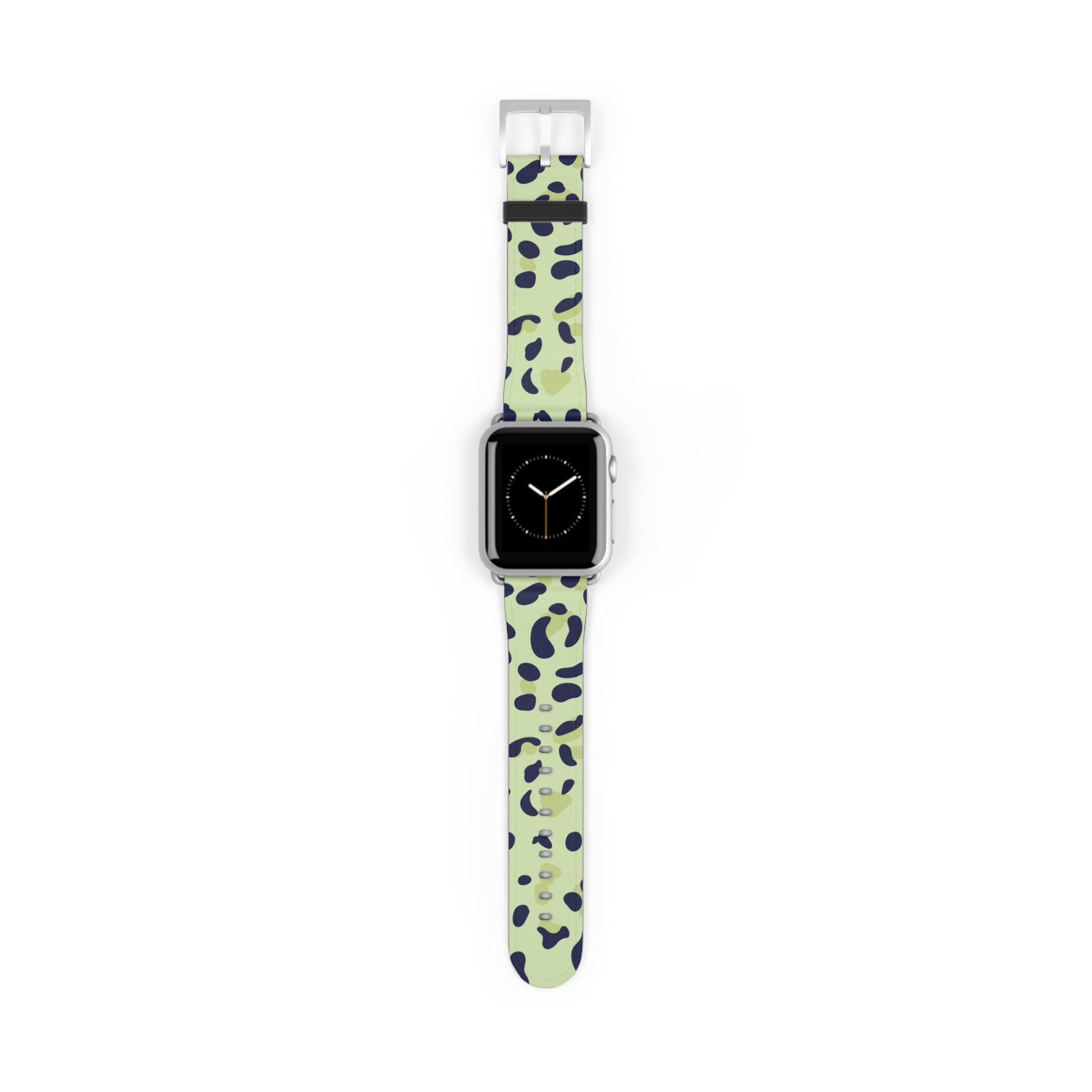 Green Leopard Print Apple Watch Band, Artsulli - Art is Long, Life is Short, Accessories, Size, 38 - 41 mm, Color, Silver Matte, , , 12192333551416494372
