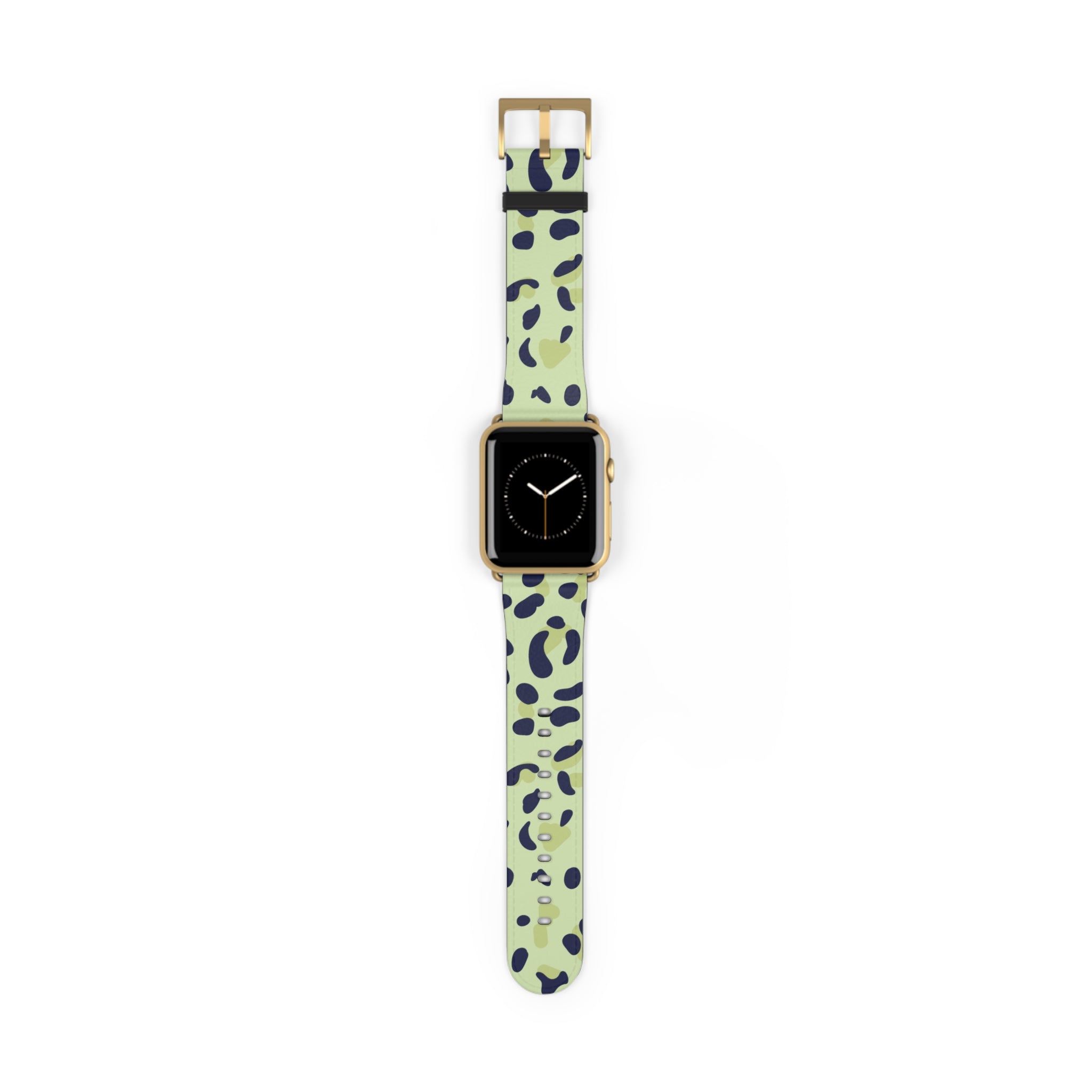 Green Leopard Print Apple Watch Band, Artsulli - Art is Long, Life is Short, Accessories, Size, 42 - 45 mm, Color, Gold Matte, , , 89903377606292631586