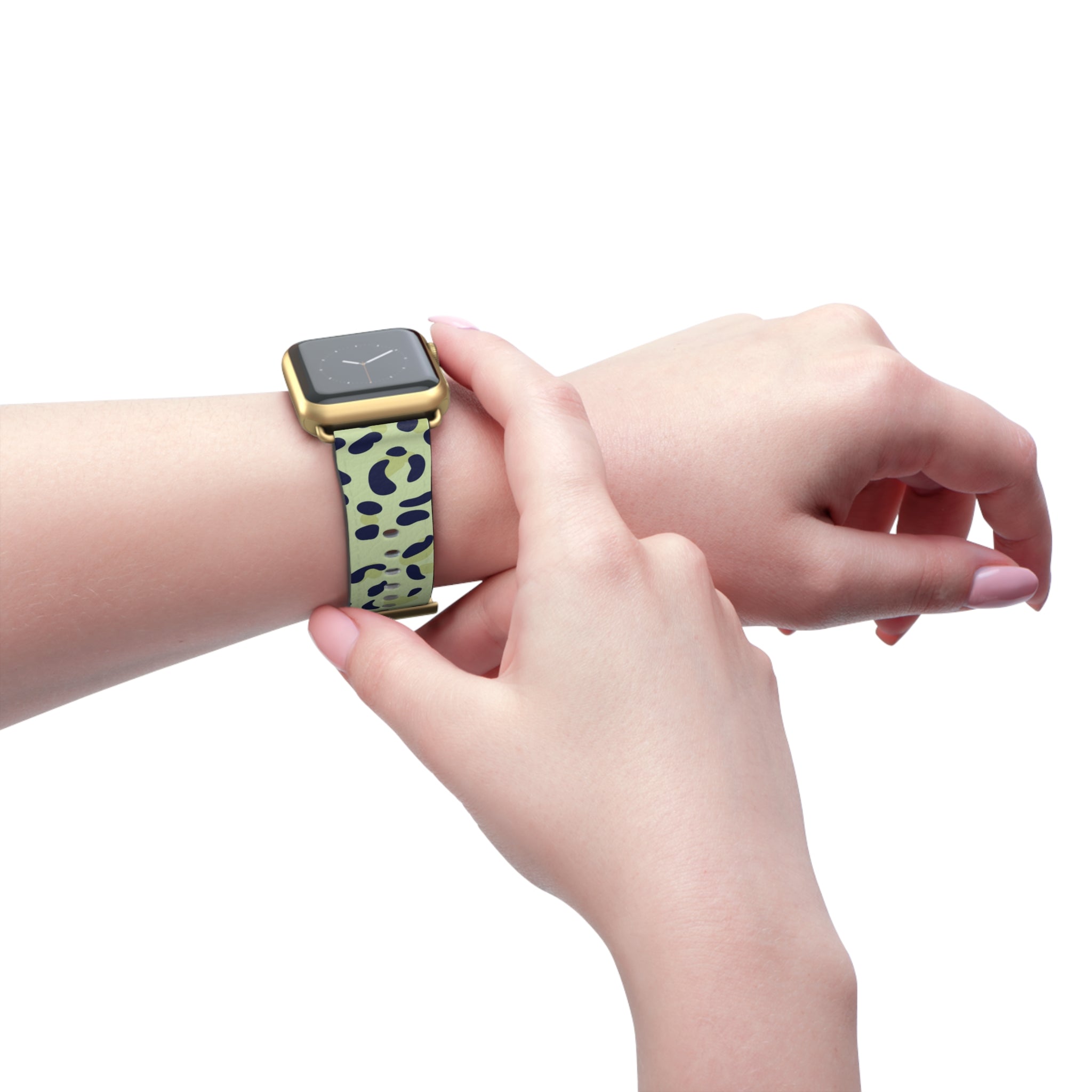 Green Leopard Print Apple Watch Band, Artsulli - Art is Long, Life is Short, Accessories, , , , , , , 
