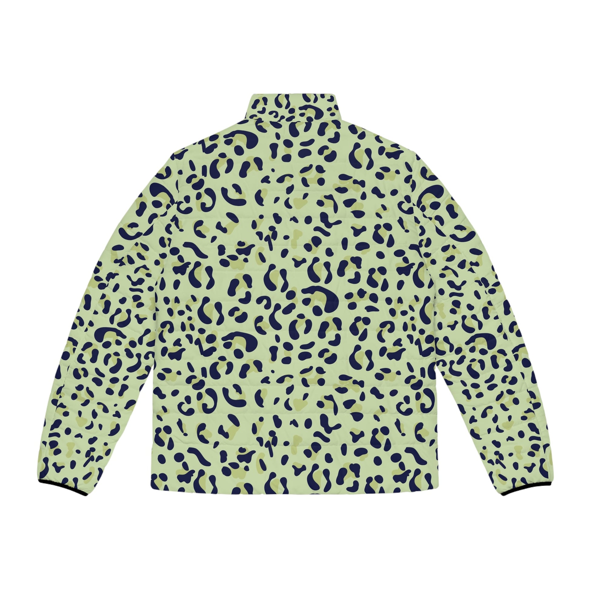 Green Leopard Print Puffer Jacket, Artsulli - Art is Long, Life is Short, All Over Prints, , , , , , , 