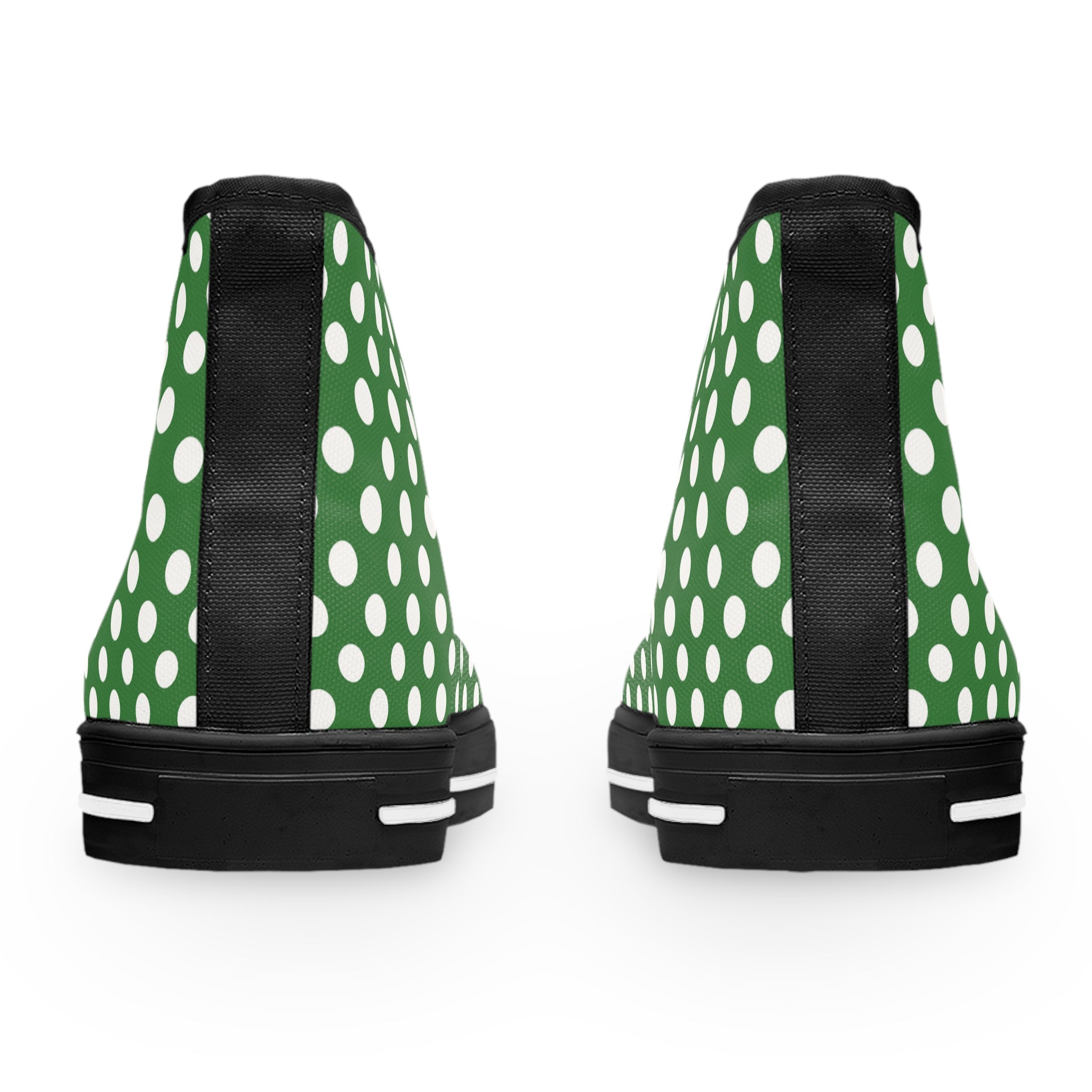 Green Polka Dot High Top Sneakers, Artsulli - Art is Long, Life is Short, Shoes, , , , , , , 