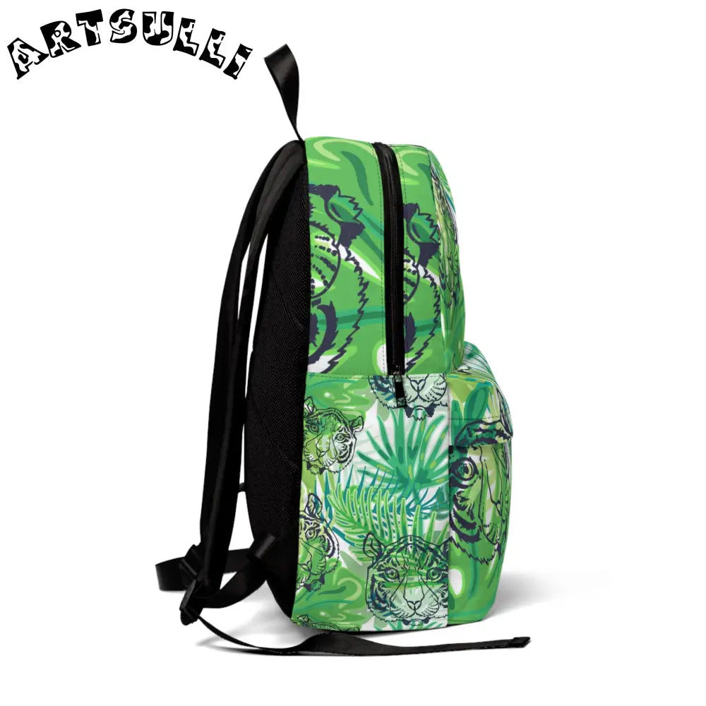JAKKOUTTHEBXX Green Tiger Backpack Construction Ensures Longevity 2025